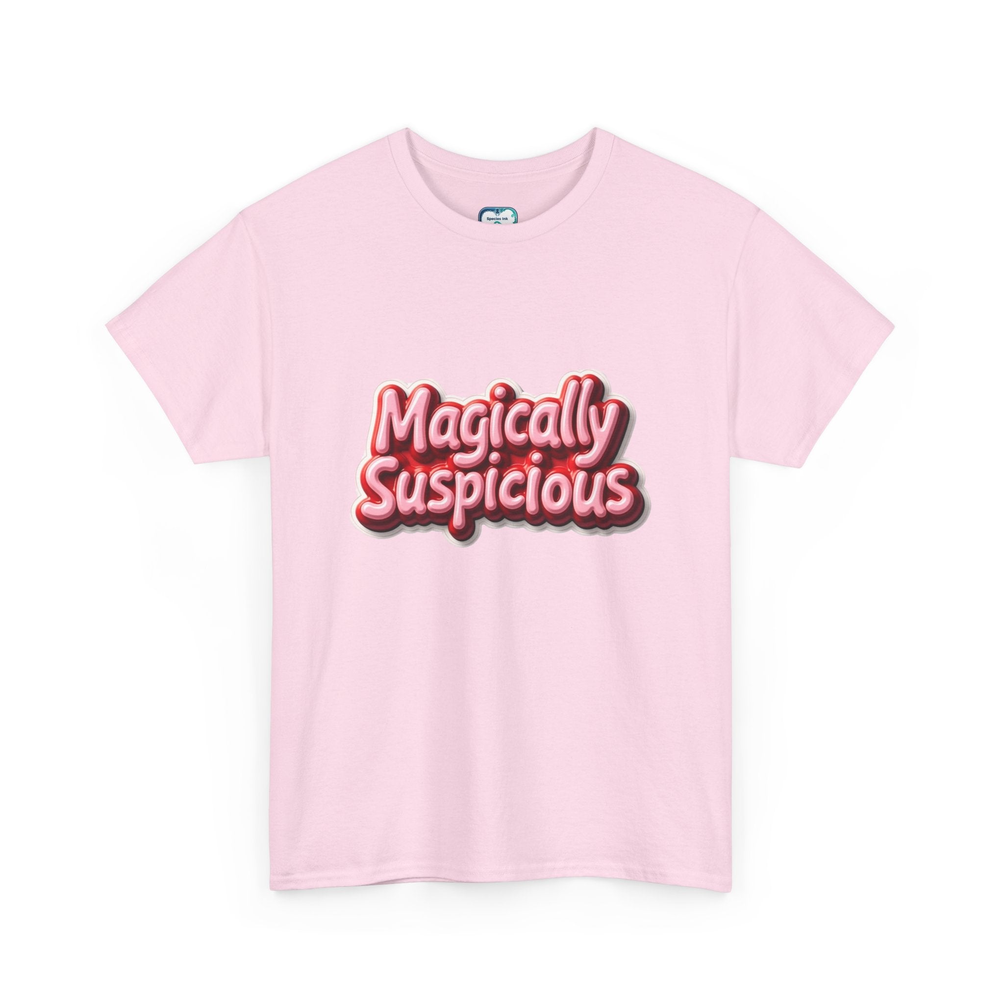 Magically Suspicious Tee — Cute Retro Graphic T‑Shirt (Witchy Humor)