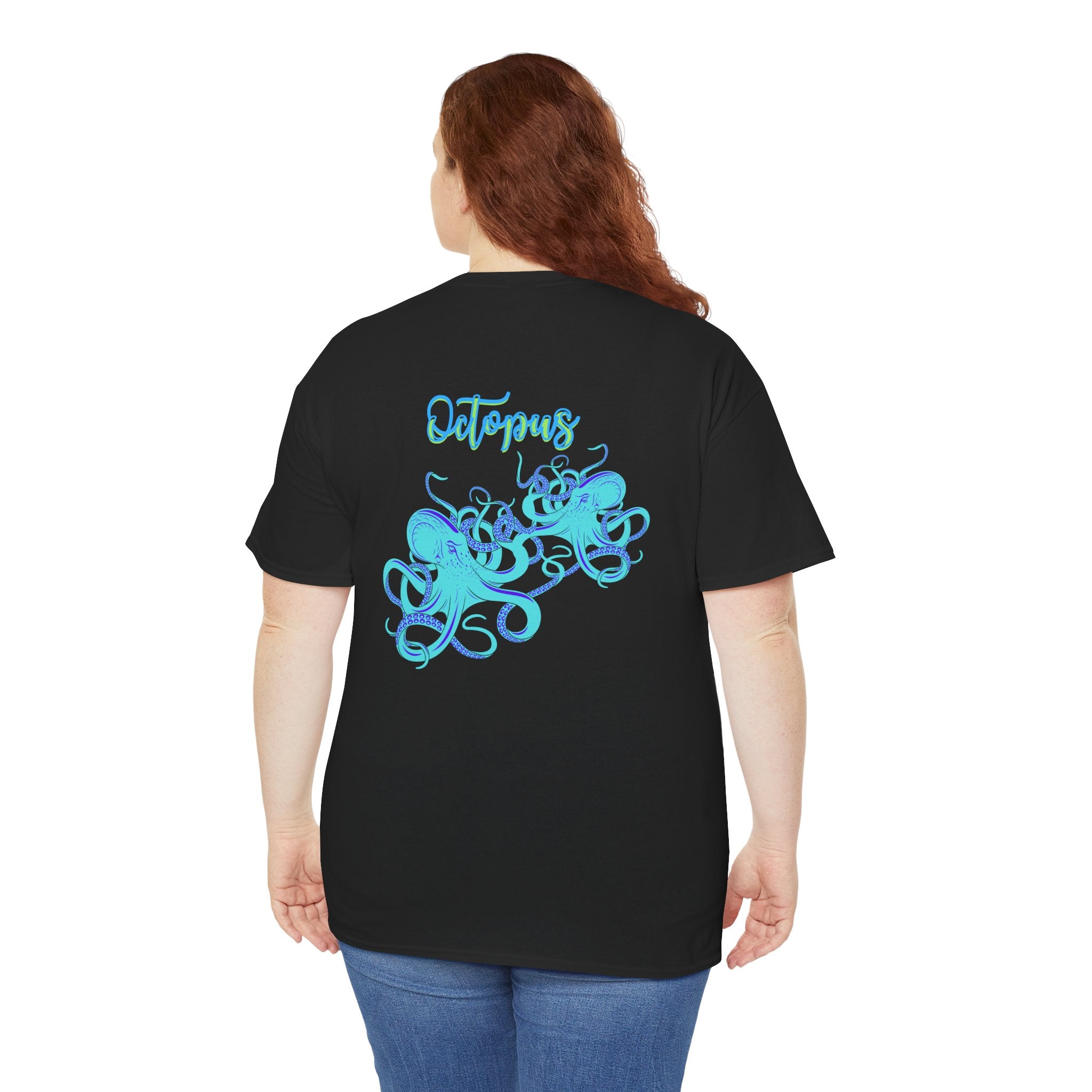 Octopus Graphic Tee — Aqua Ink Marine Animal Shirt