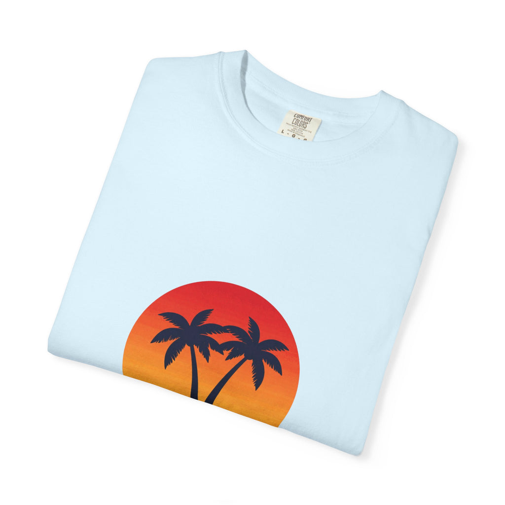 Night Dive Palm Beach T-Shirt — Retro Sunset Tropical Tee