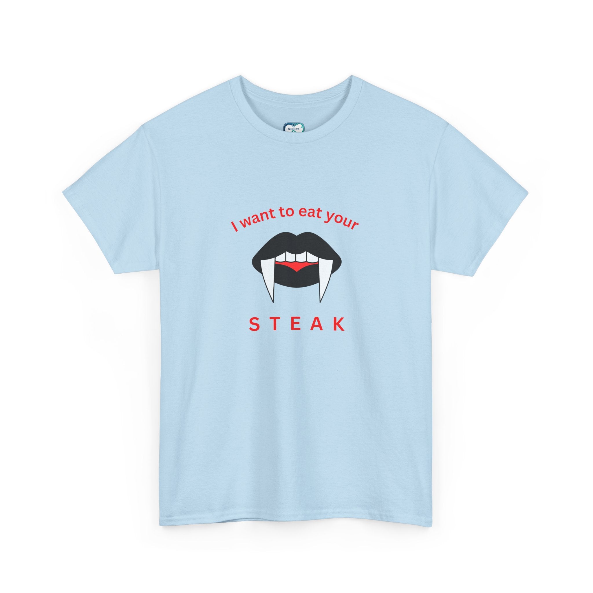 Vampire Fangs 'I Want to Eat Your Steak' Graphic Tee