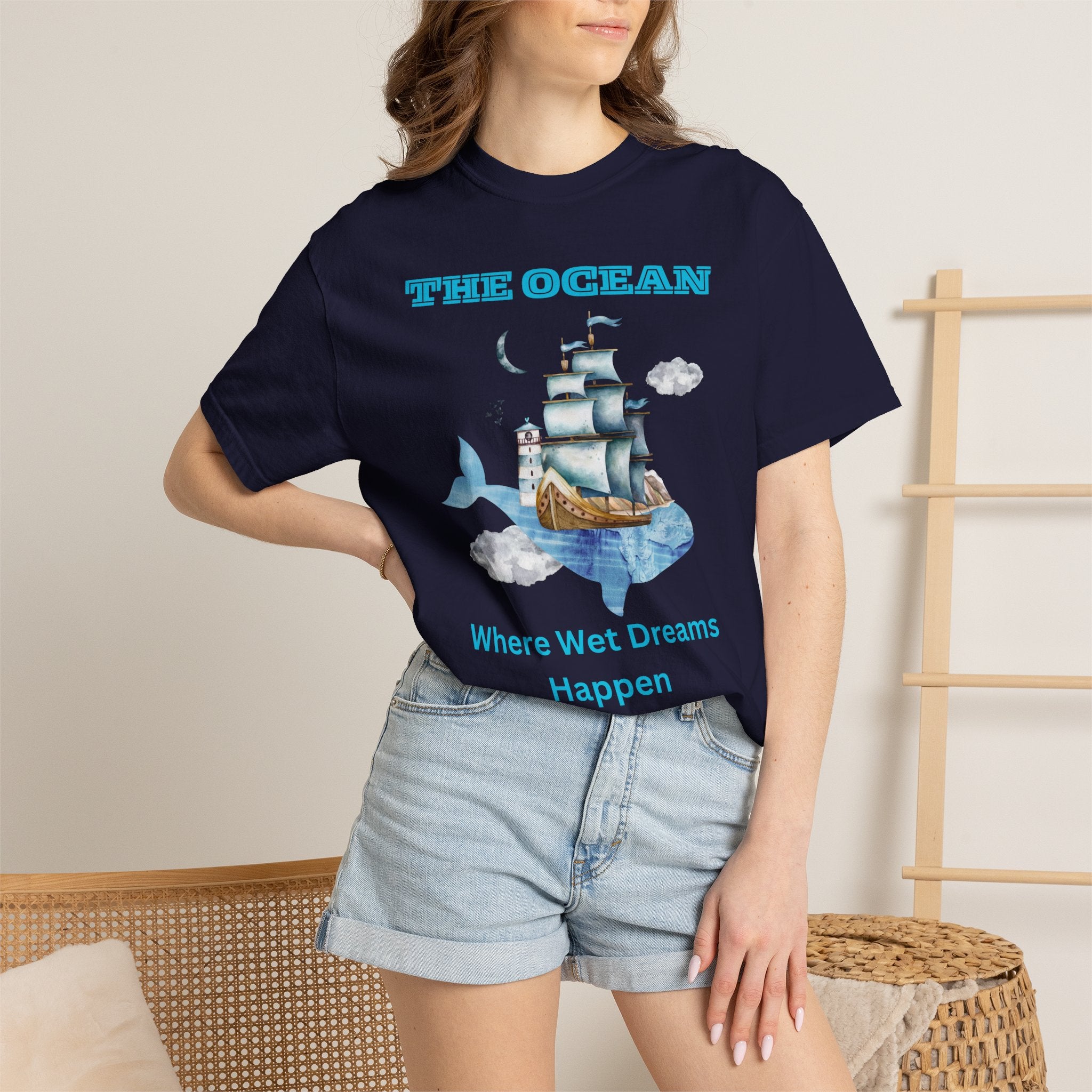 The Ocean Tee — 'Where Wet Dreams Happen' Nautical Graphic T‑Shirt