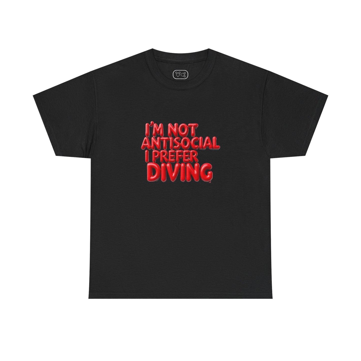 Diving T-Shirt – "I'm Not Antisocial I Prefer Diving" Graphic Tee