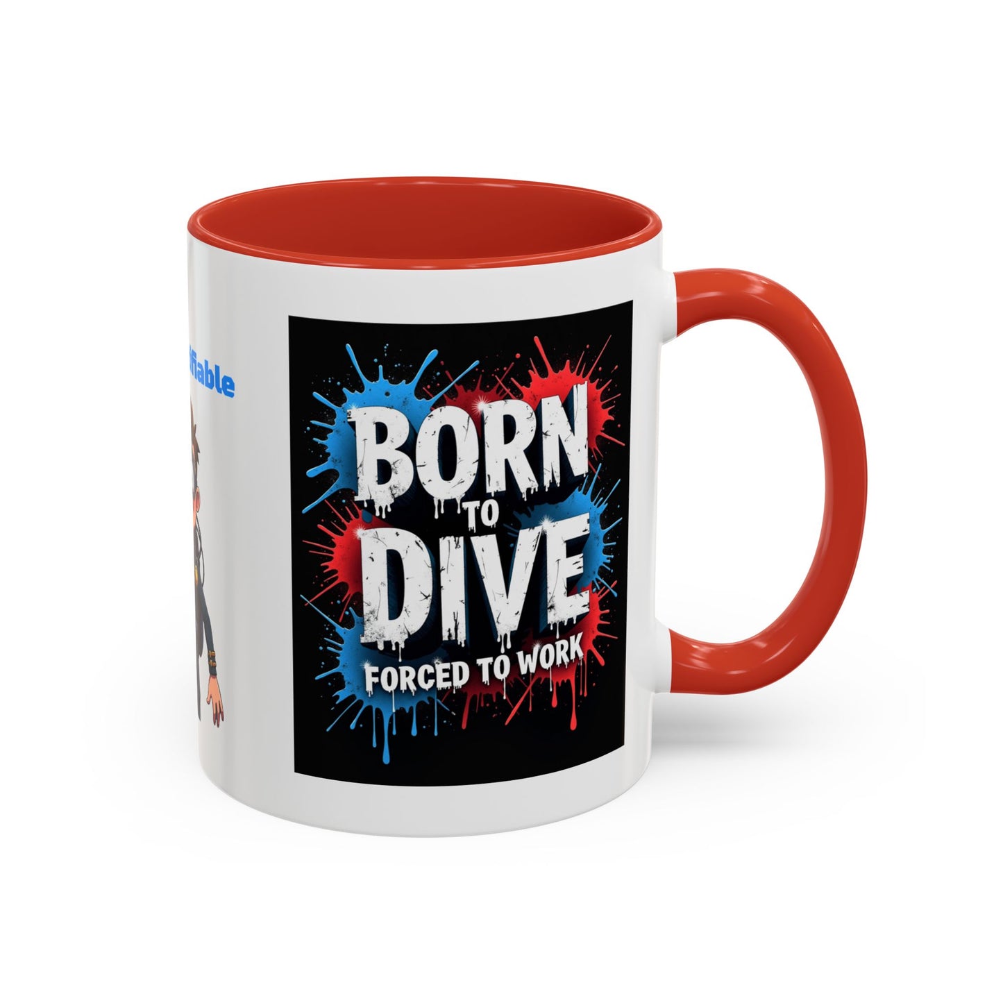 Born to Dive Coffee Mug - 'I'm Certifiable' Scuba Diver Accent Mug (11/15oz)