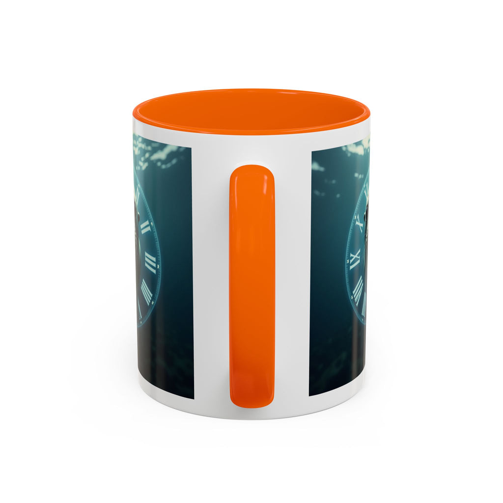 Seal Clock Accent Coffee Mug — Nautical Ocean Animal Coffee Cup (11/15 oz)