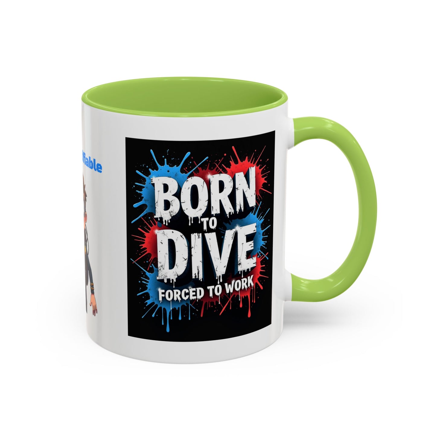 Born to Dive Coffee Mug - 'I'm Certifiable' Scuba Diver Accent Mug (11/15oz)