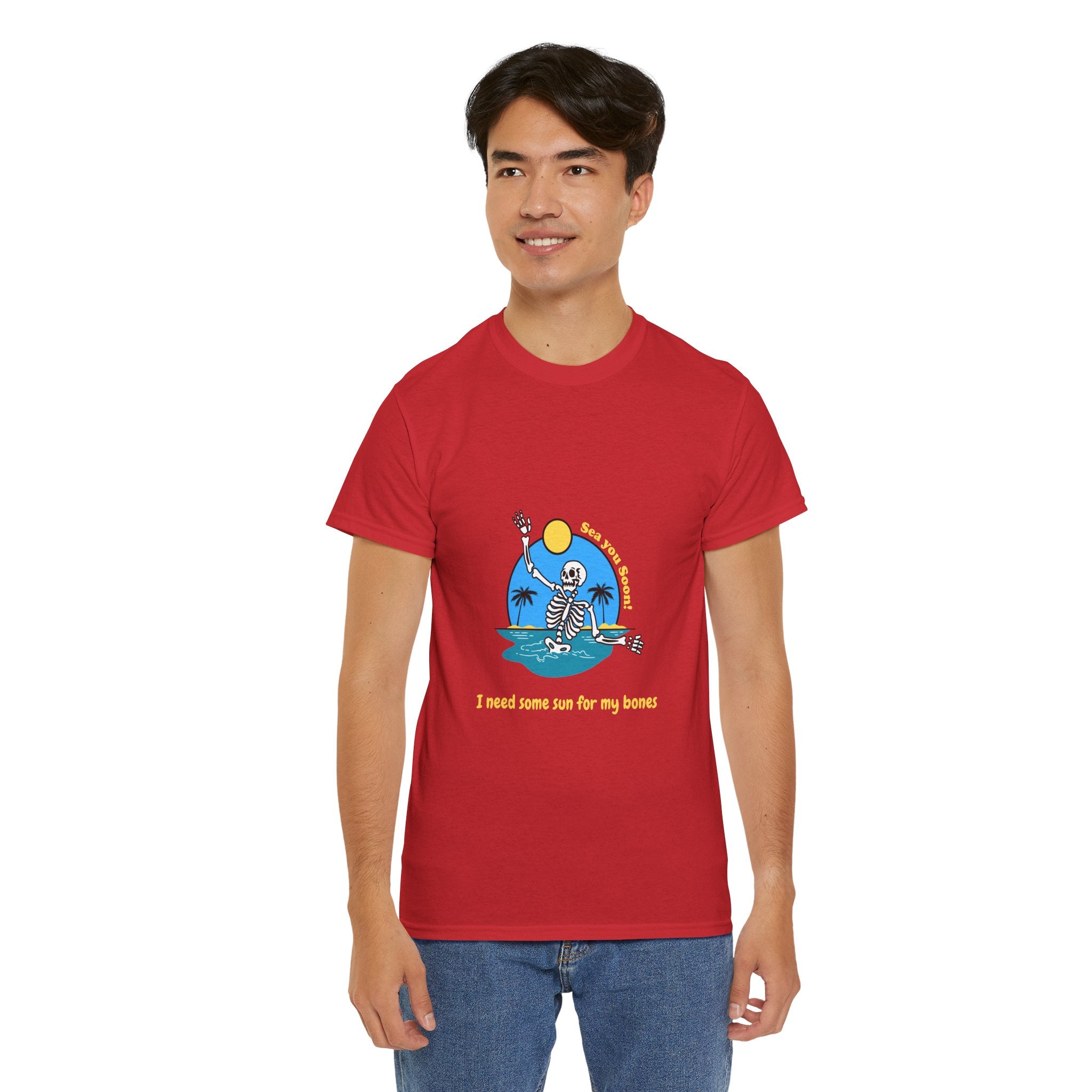 'I Need Some Sun For My Bones' Skeleton Beach Tee
