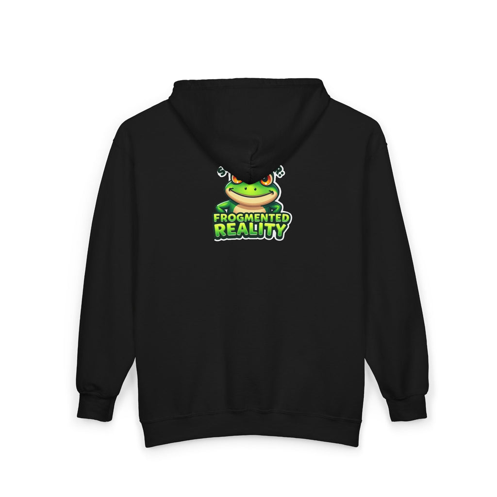 Scuba Diver Frog Full‑Zip Hoodie – "Scuba Diver, Frogmented Reality" Graphic Zip-Up