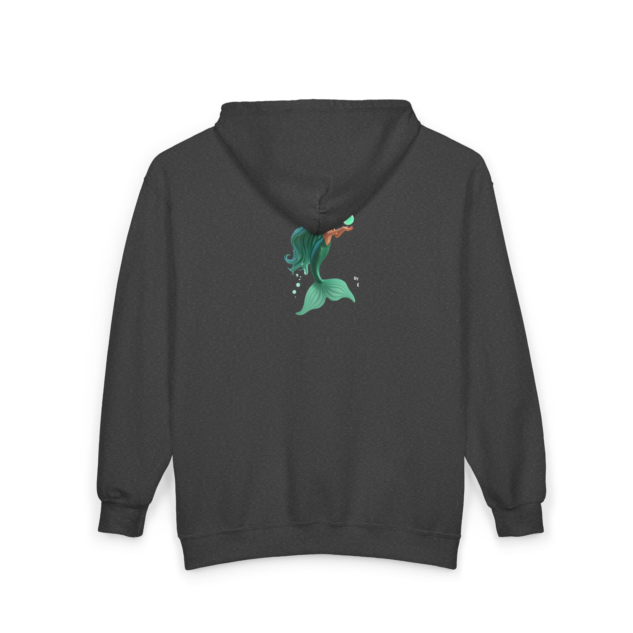 Mermaid Full-Zip Hoodie – Teal Sea Siren Graphic