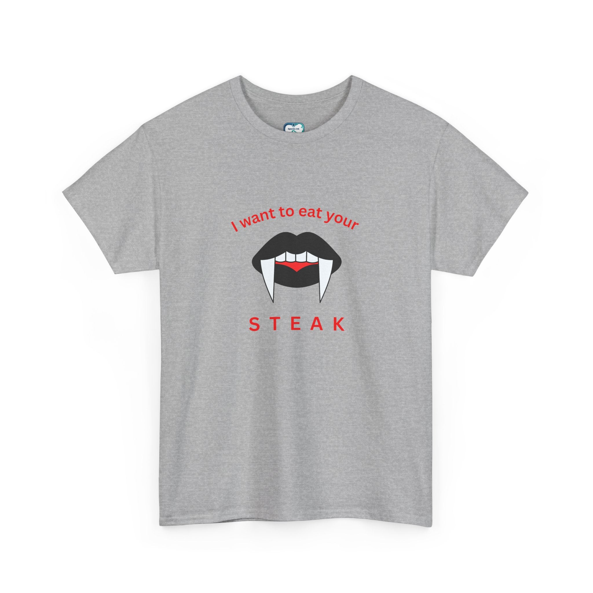 Vampire Fangs 'I Want to Eat Your Steak' Graphic Tee