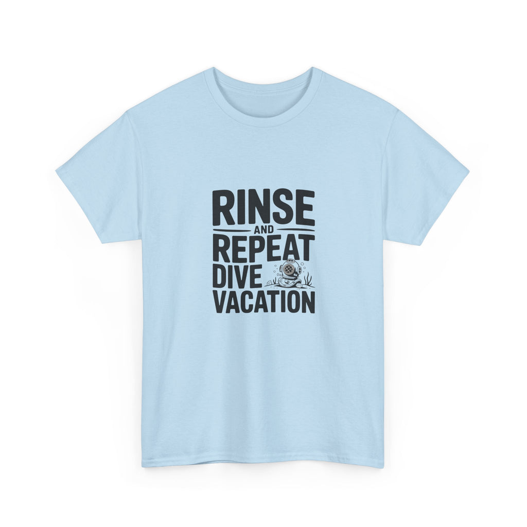 Rinse and Repeat Scuba Graphic Tee — Dive Vacation T-Shirt