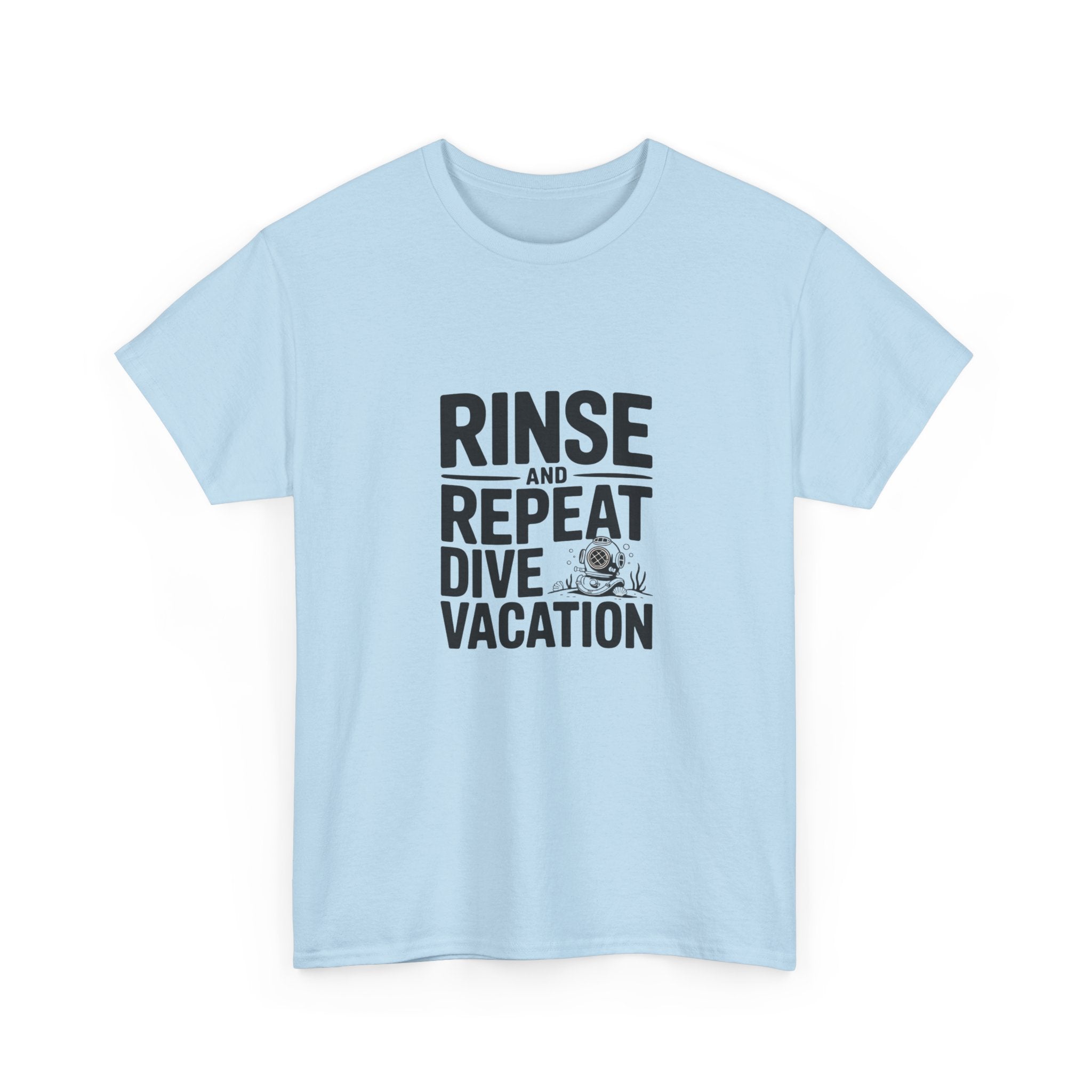Rinse and Repeat Scuba Graphic Tee — Dive Vacation T-Shirt