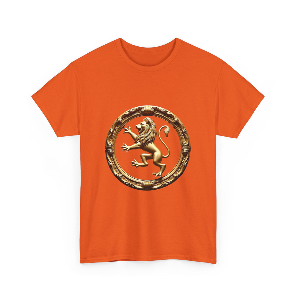 Lion Crest T‑Shirt — Gold Heraldic Emblem Tee