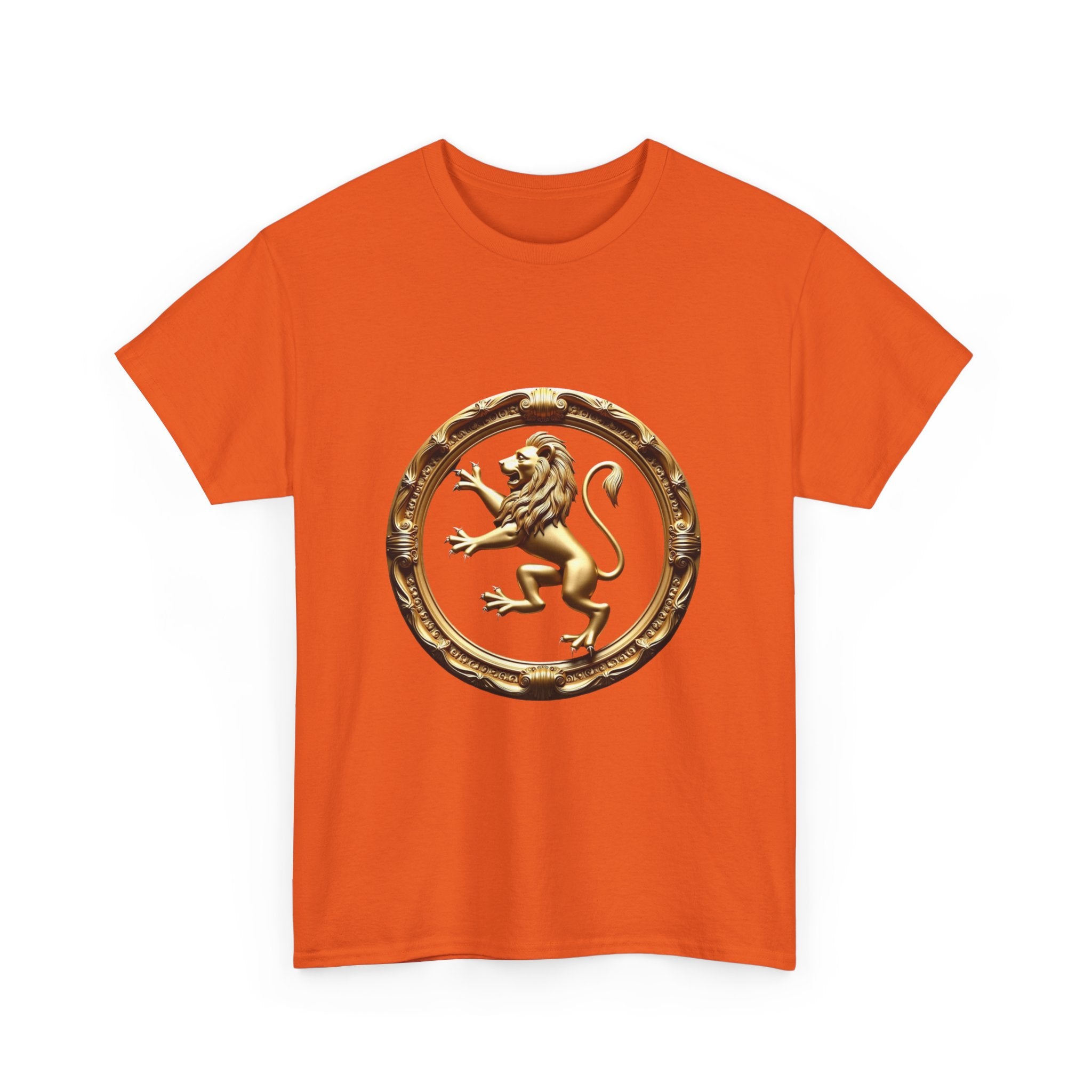 Lion Crest T‑Shirt — Gold Heraldic Emblem Tee