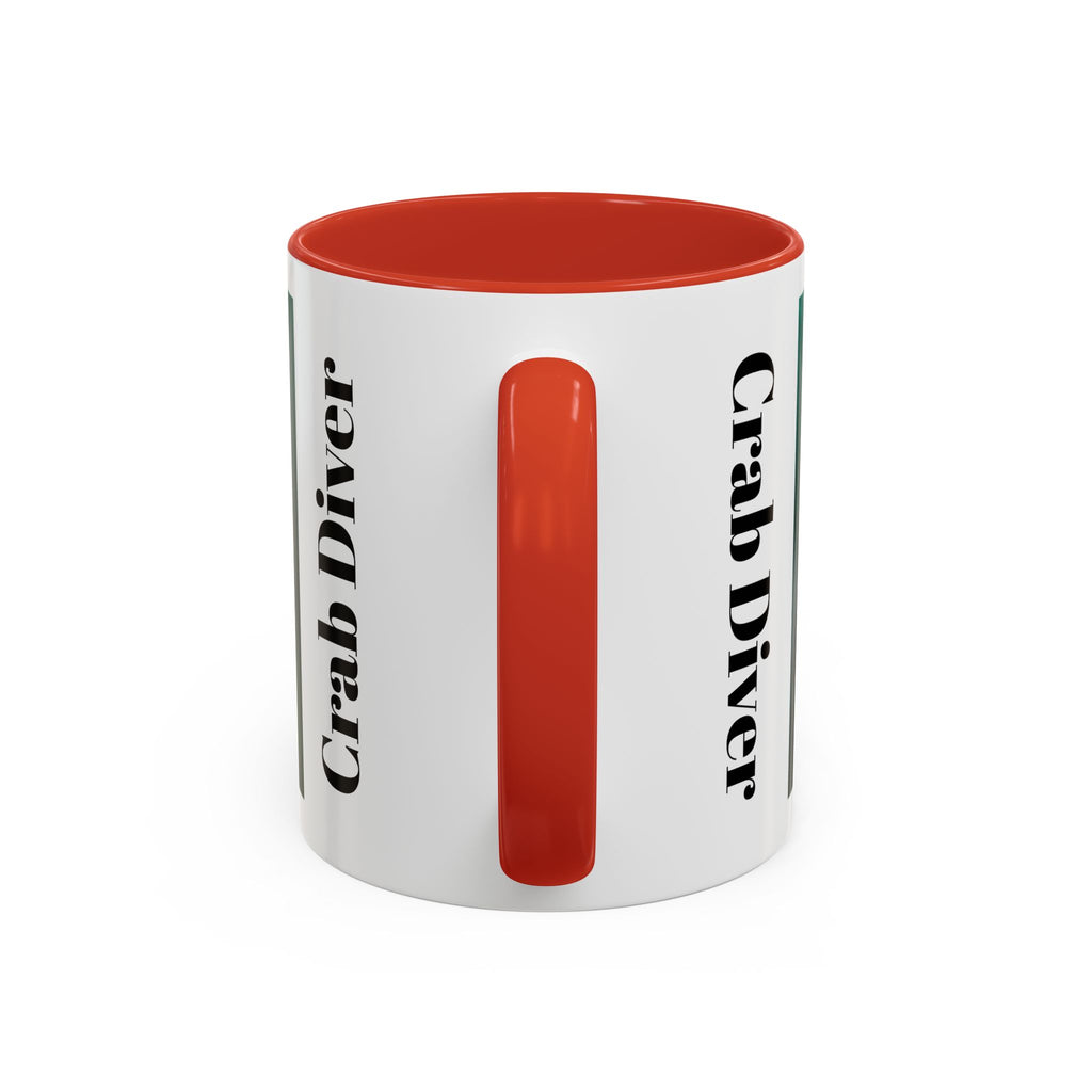 Crab Diver Accent Coffee Mug — Underwater Scuba Scene (11/15oz)