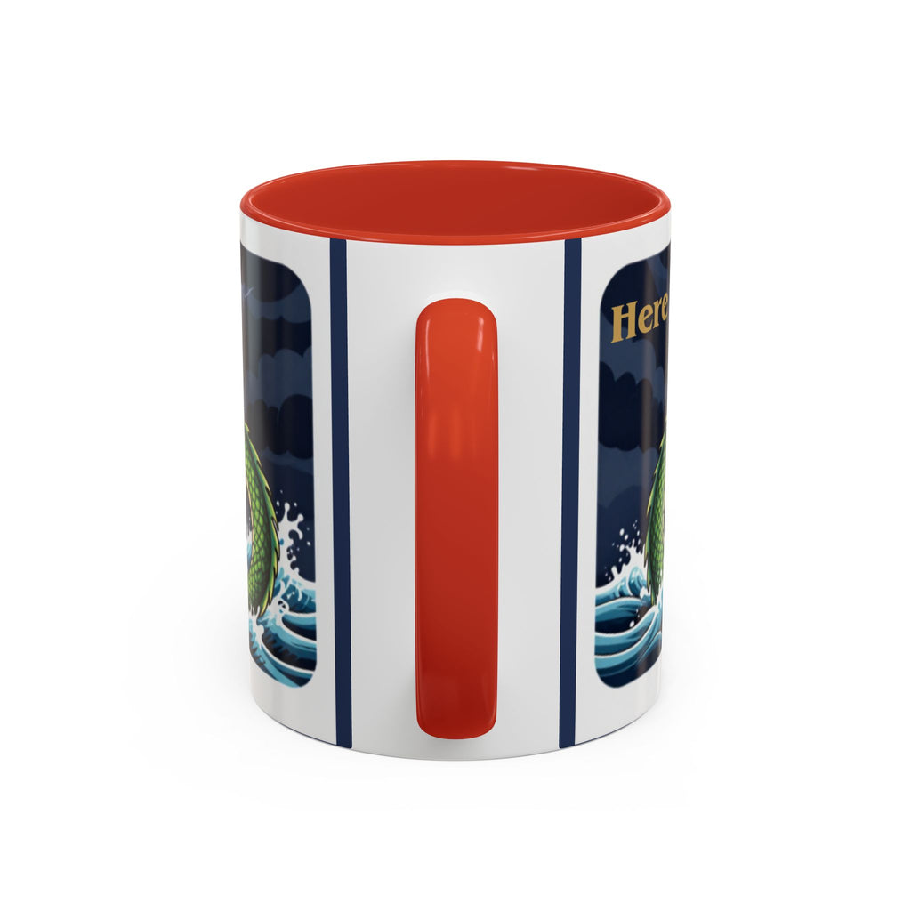 Green Dragon "Here Be Dragons" Fantasy Coffee Mug