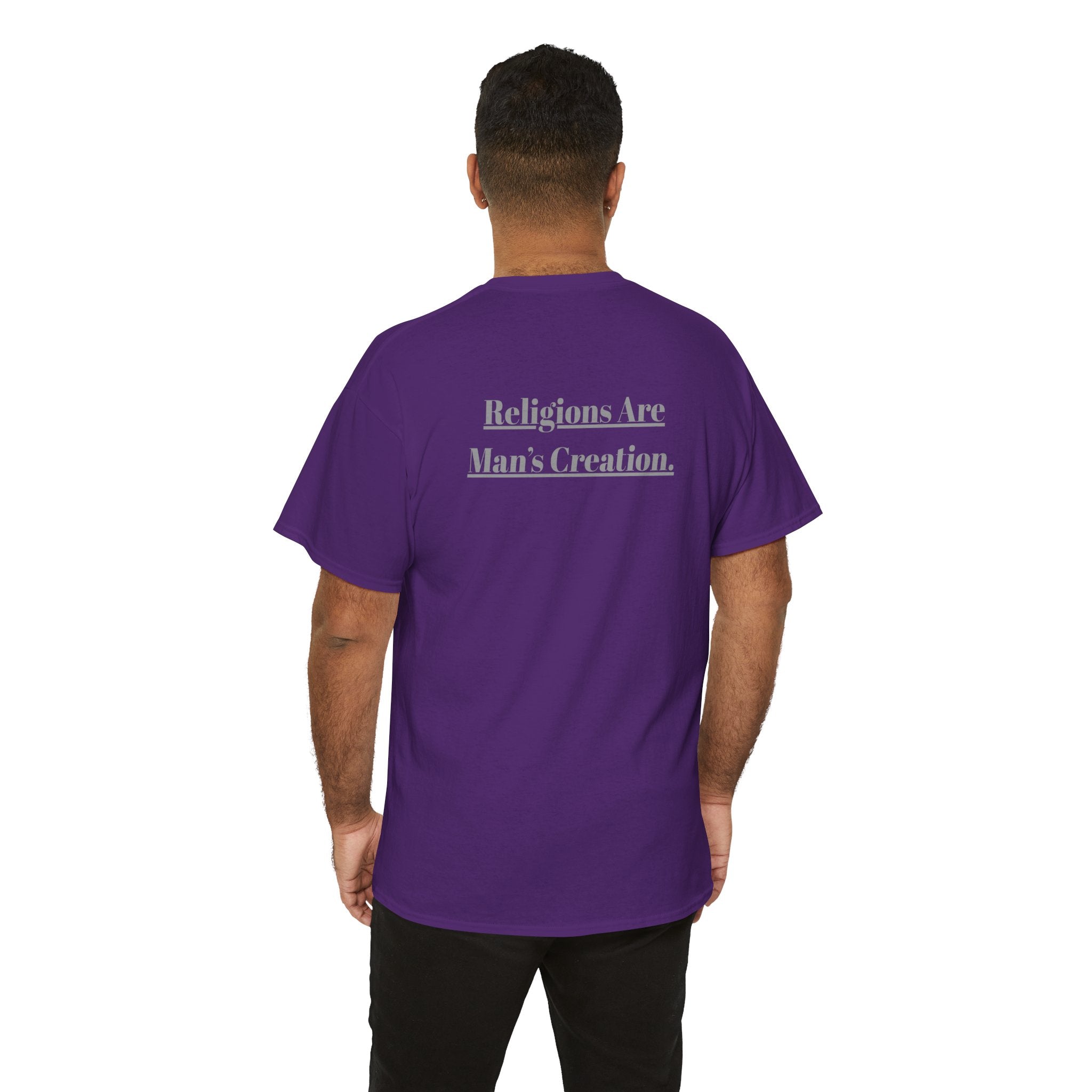 Religions Are Man’s Creation Tee — Atheist Statement Shirt