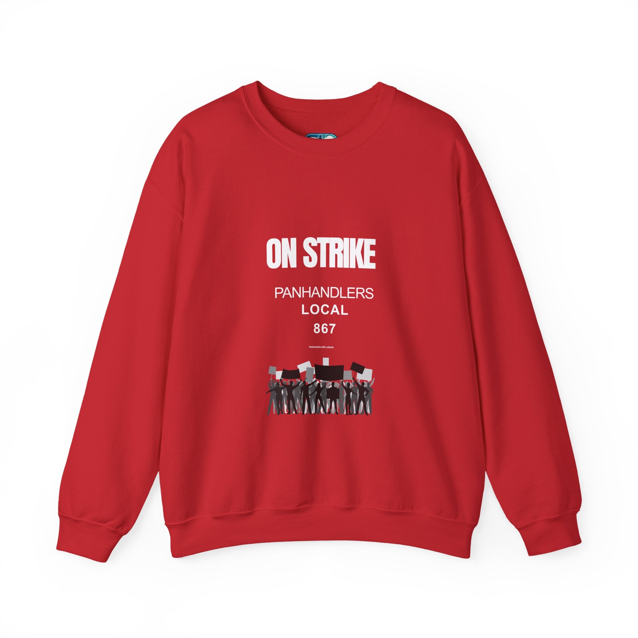 Panhandlers Local 867 Crewneck – Humor Graphic Sweatshirt | Species Ink