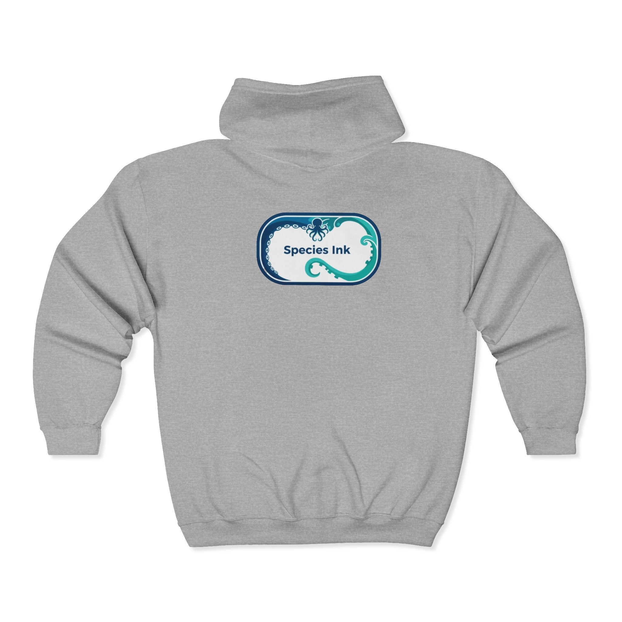 Full Zip Hoodie — Species Ink Logo Back Print