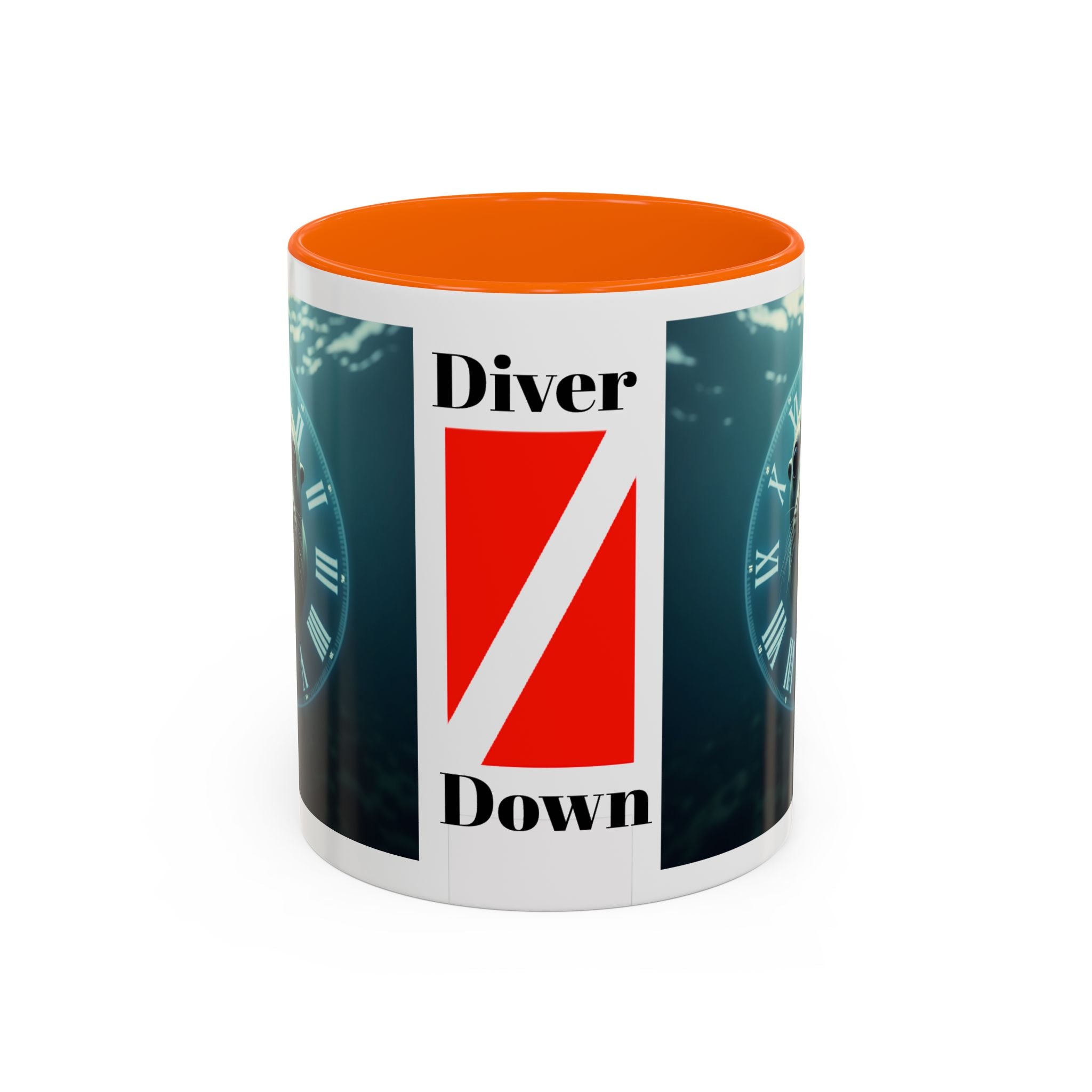 Seal Clock Accent Coffee Mug — Nautical Ocean Animal Coffee Cup (11/15 oz)
