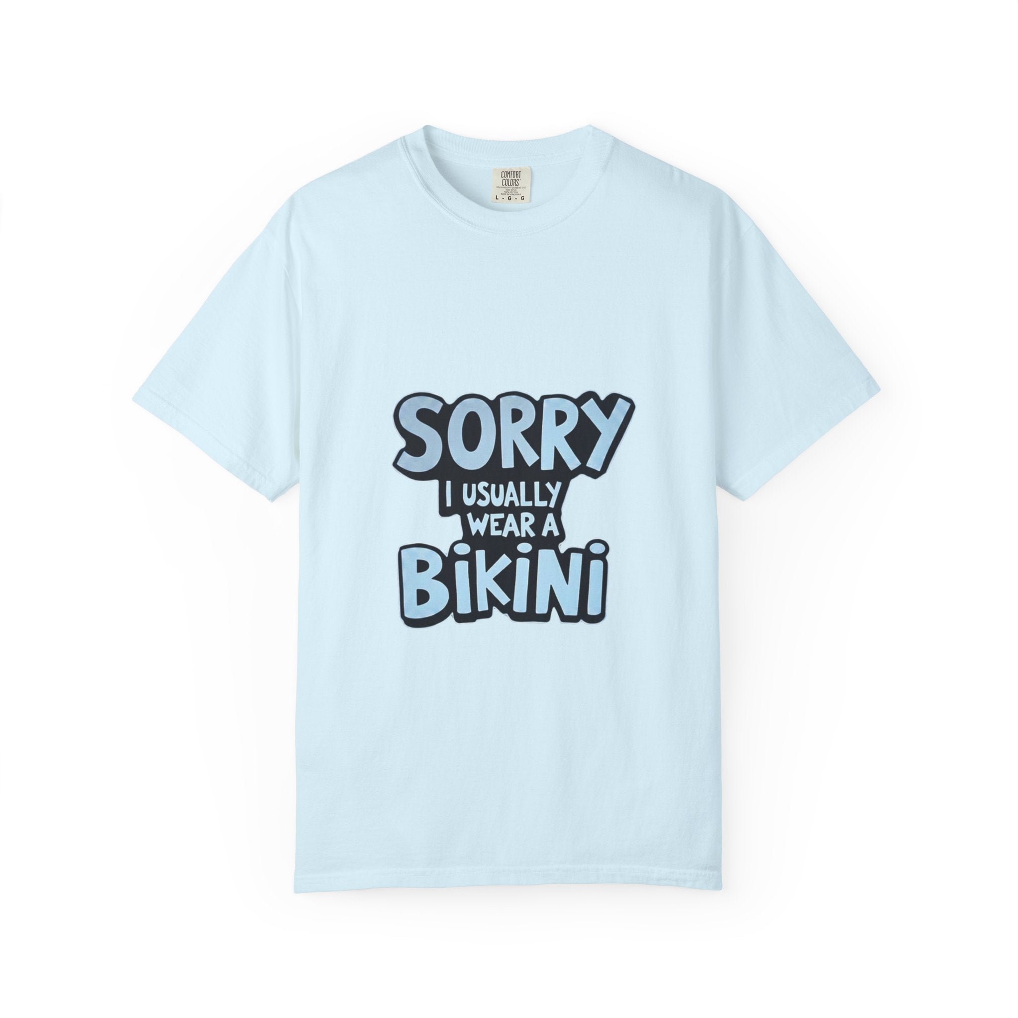 "Sorry I Usually Wear Bikini" Graphic Tee - Funny Beach Lover T-Shirt