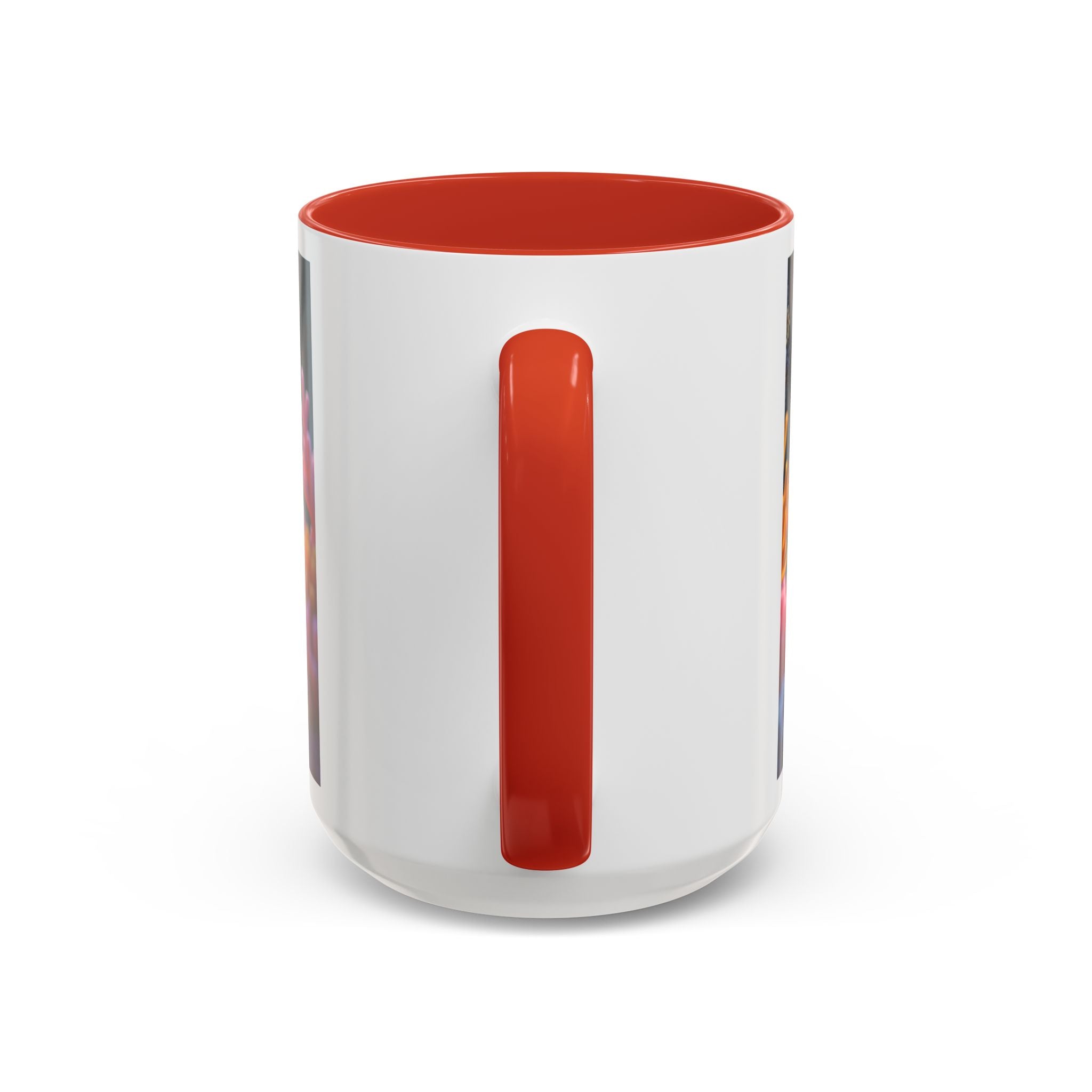 Scuba Diving Couple Accent Coffee Mug — Underwater Coral Reef Design (11/15 oz)