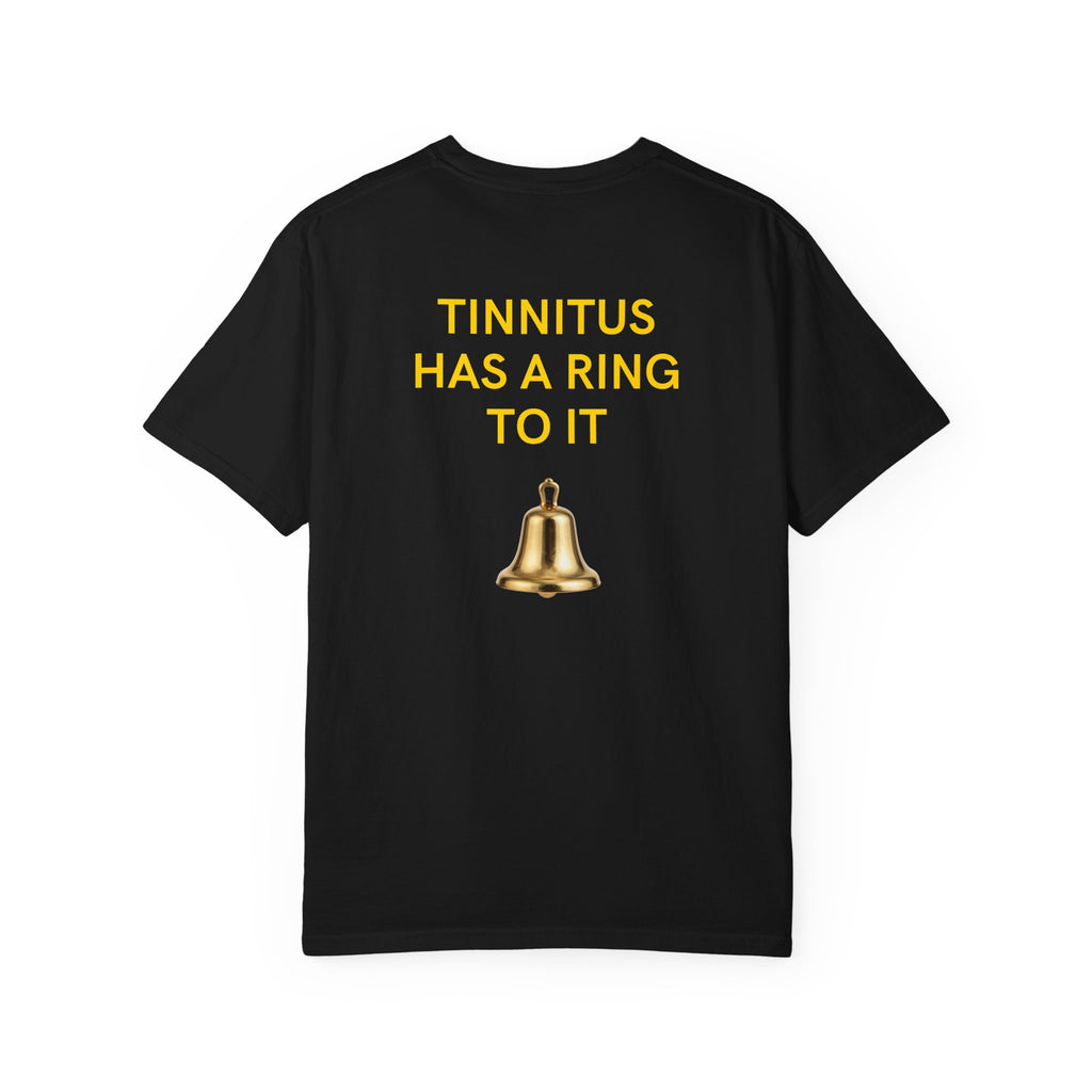 "Tinnitus Has a Ring to It" Graphic Tee (Bell Design)