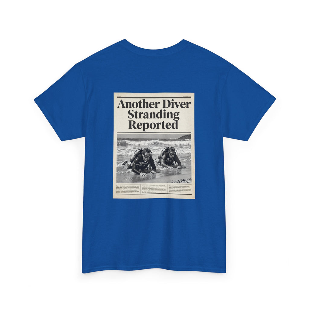 Vintage Newspaper 'Another Diver Stranding Reported' T-Shirt