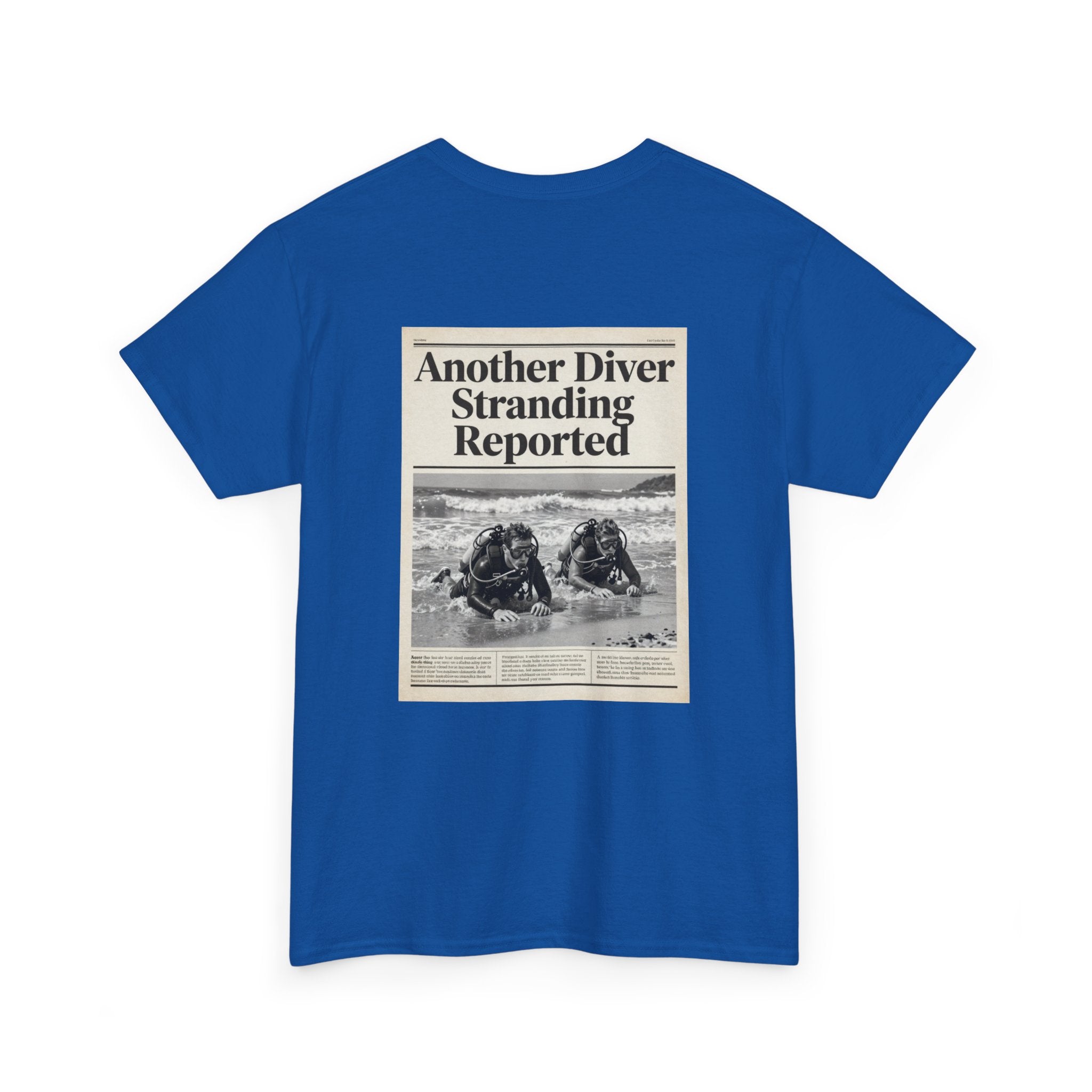 Vintage Newspaper 'Another Diver Stranding Reported' T-Shirt