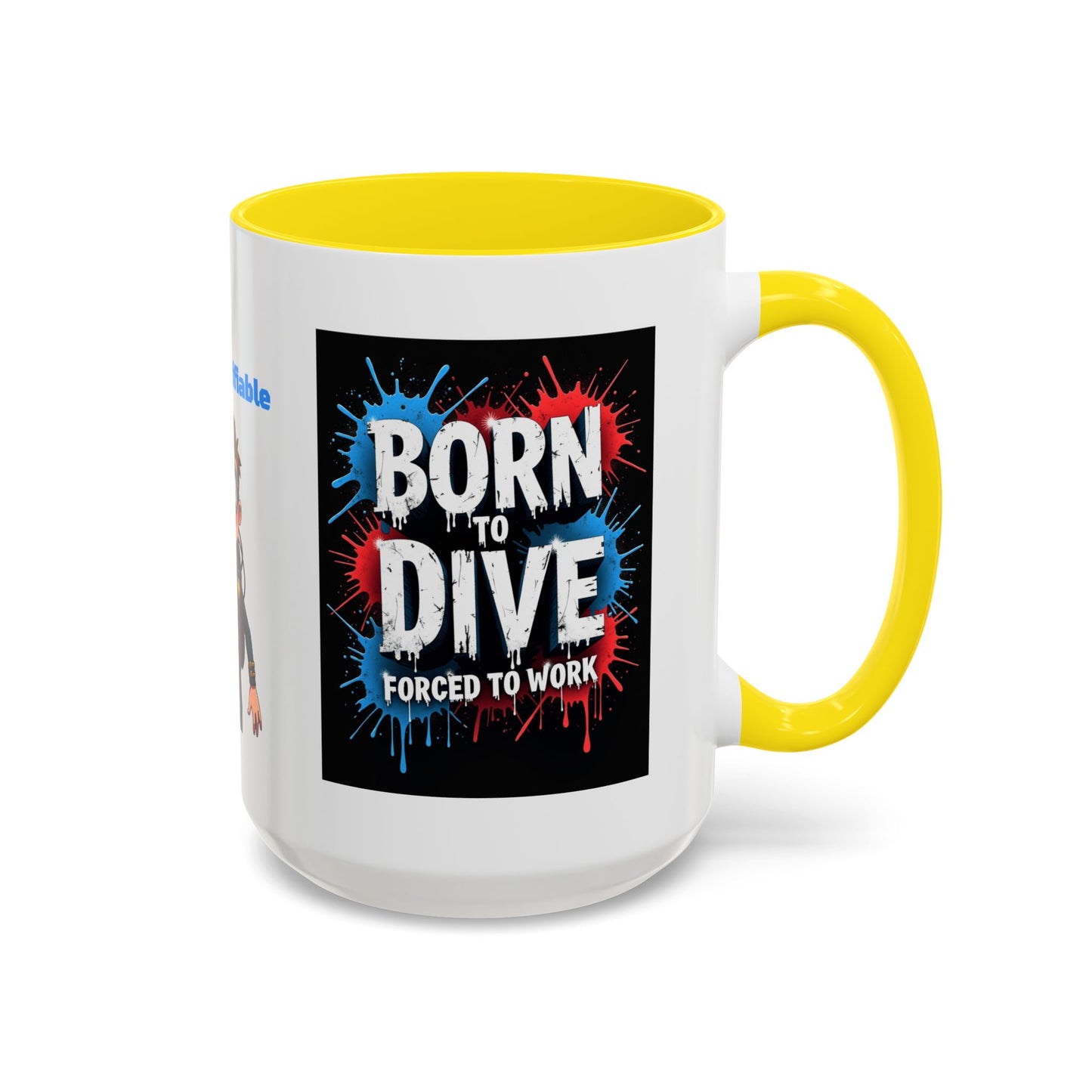 Born to Dive Coffee Mug - 'I'm Certifiable' Scuba Diver Accent Mug (11/15oz)