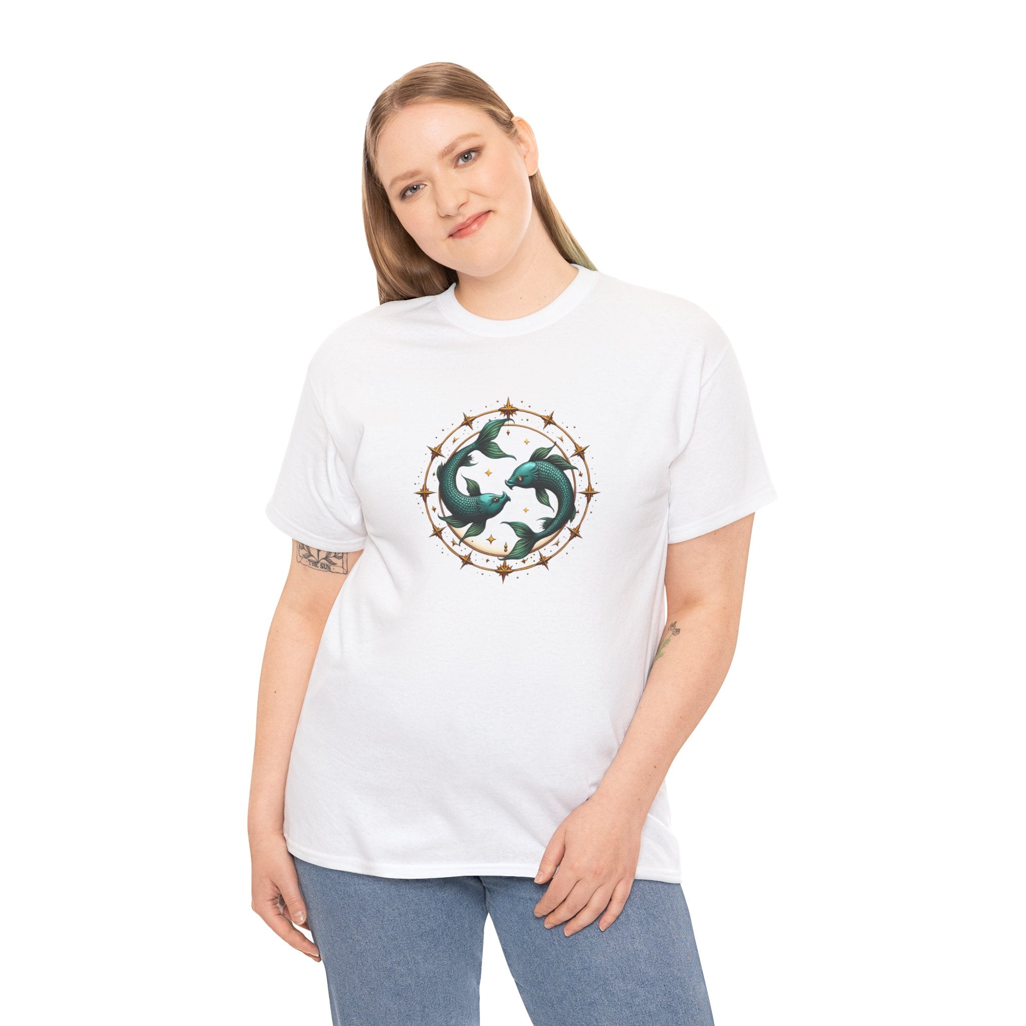 Fish Mandala Tee — Ocean Circle Graphic T-Shirt
