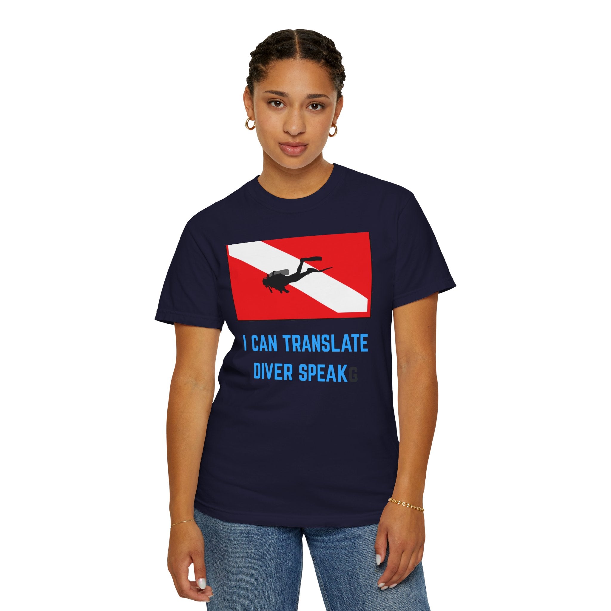 Diver Flag T‑Shirt — "I Can Translate Diver Speak" Scuba Tee