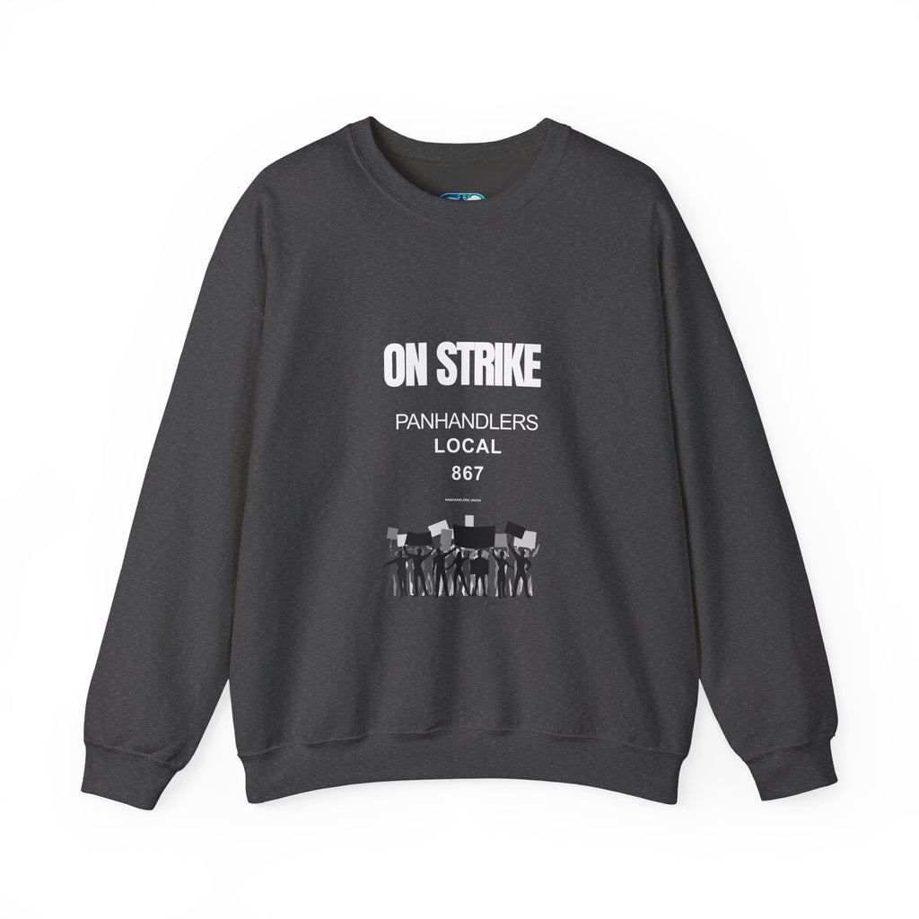 Panhandlers Local 867 Crewneck – Humor Graphic Sweatshirt | Species Ink