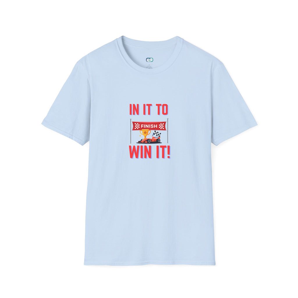 In It to Win It! T-Shirt – Race Finish Line Graphic Tee for Runners