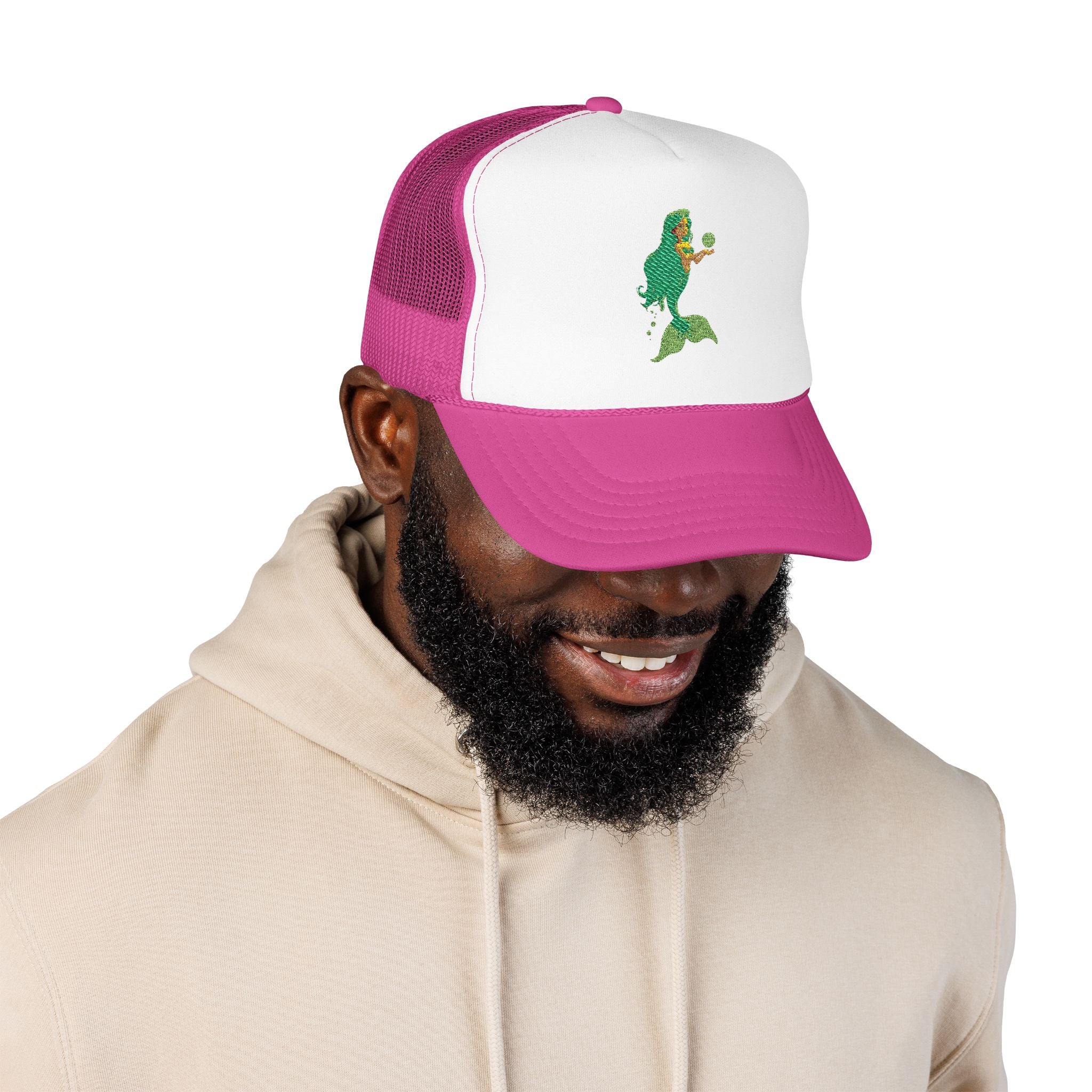 Embroidered Foam Trucker Hat Mermaid Hat