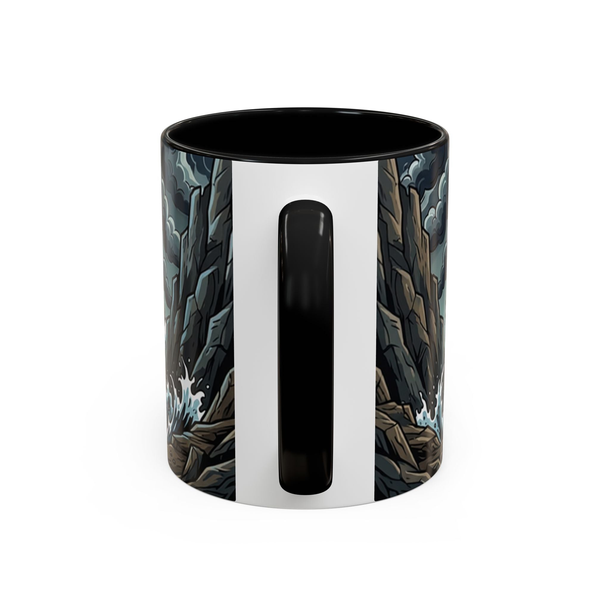Sea Serpent Attack Coffee Mug — Nautical Storm Art Accent Mug (11/15oz)