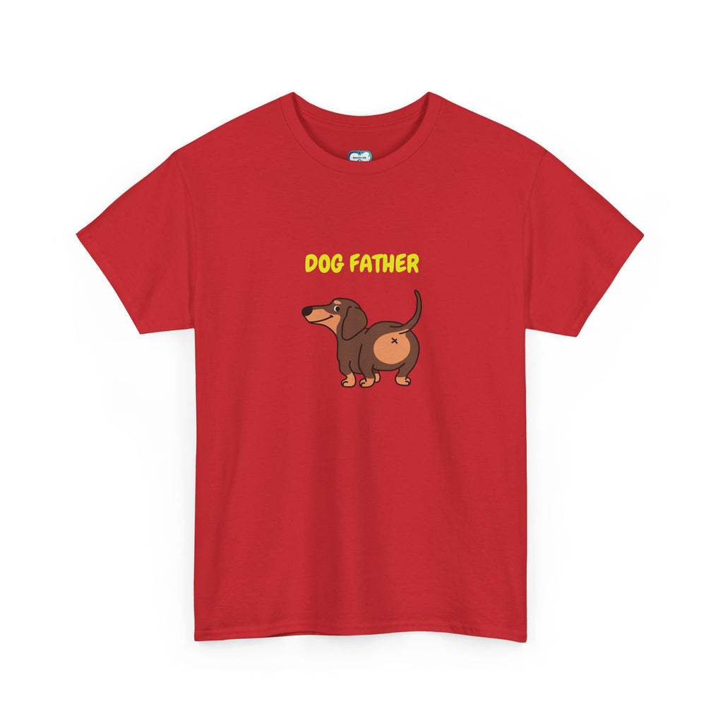 Dog Father T-Shirt – Cute Dachshund Graphic Tee for Dog Dads, Father’s Day Gift