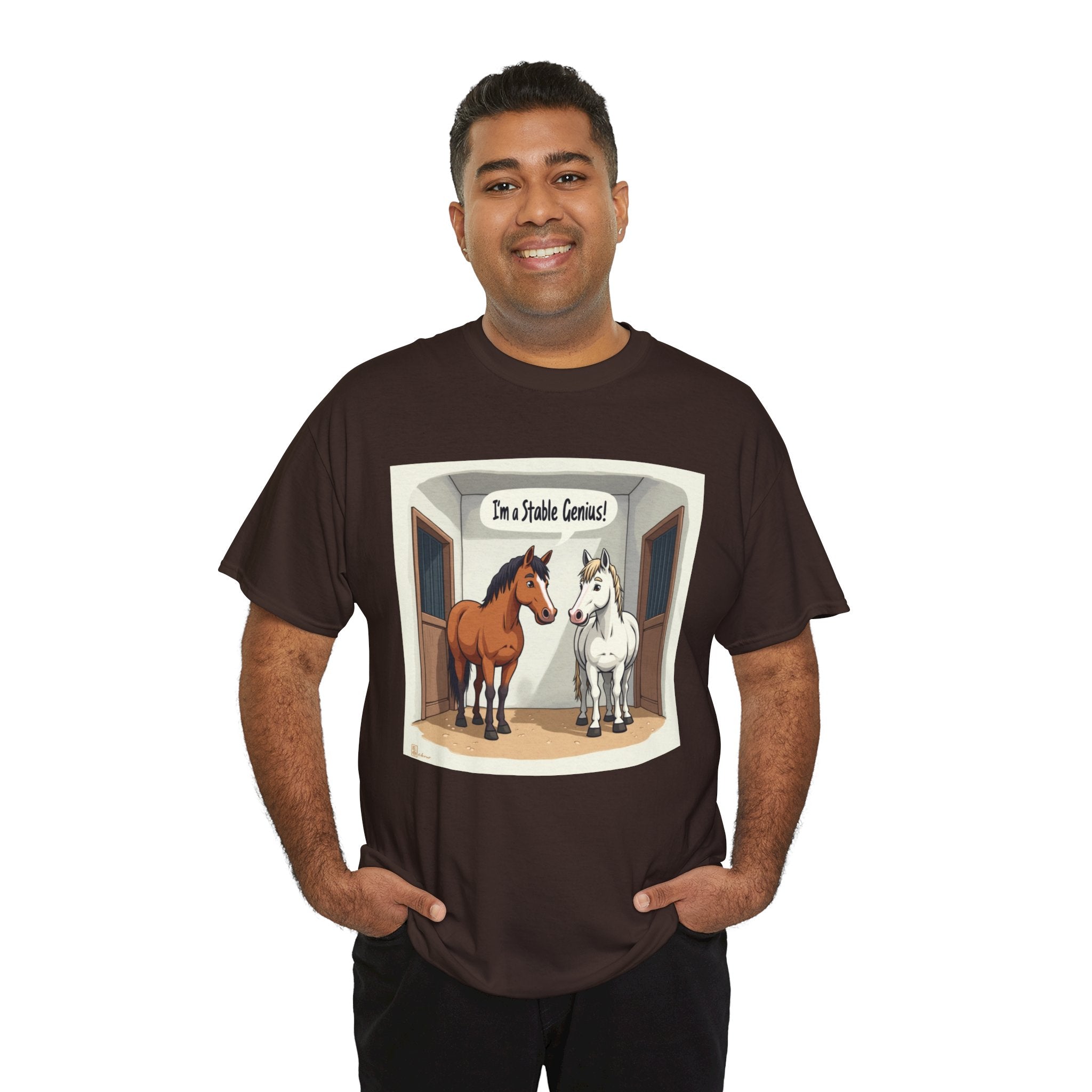 Horse Stable Tee — "I'm Stable Genius" Funny Equestrian T-Shirt