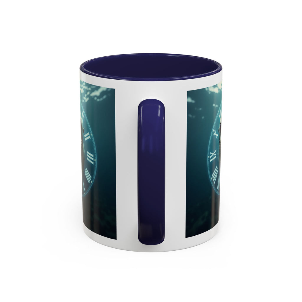 Seal Clock Accent Coffee Mug — Nautical Ocean Animal Coffee Cup (11/15 oz)