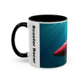 Scooter Racer Coffee Mug — Underwater Sea Scooter Racing Design (11/15oz)