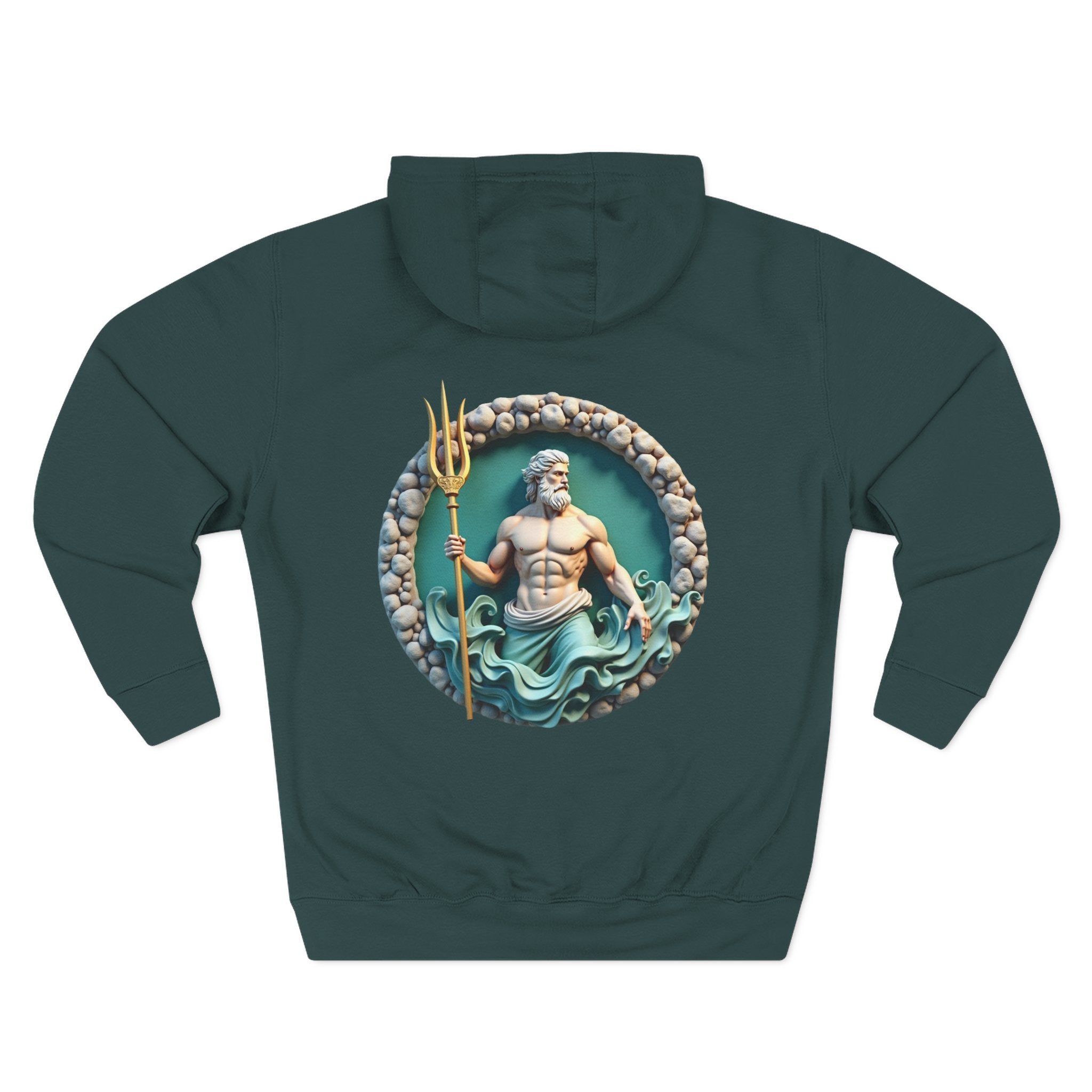 Poseidon Trident Hoodie — Mythical Sea God Graphic Pullover