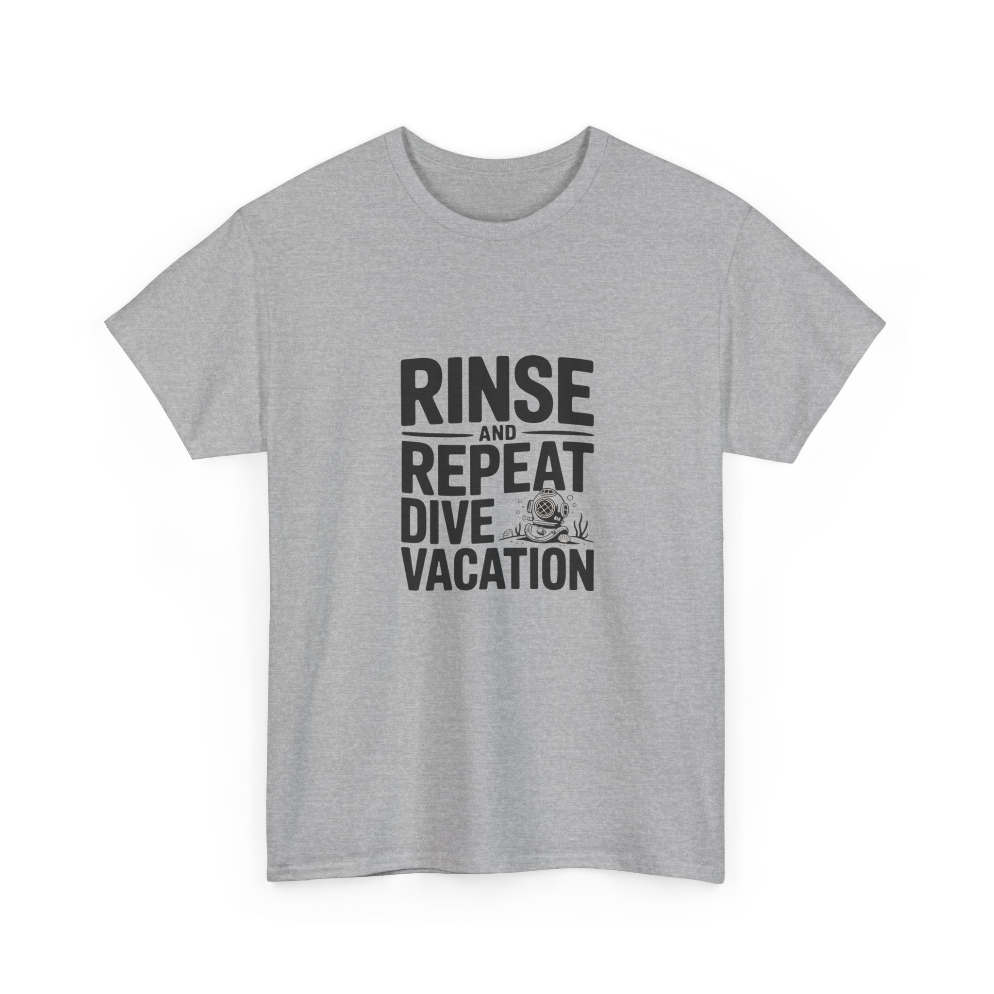 Rinse and Repeat Scuba Graphic Tee — Dive Vacation T-Shirt