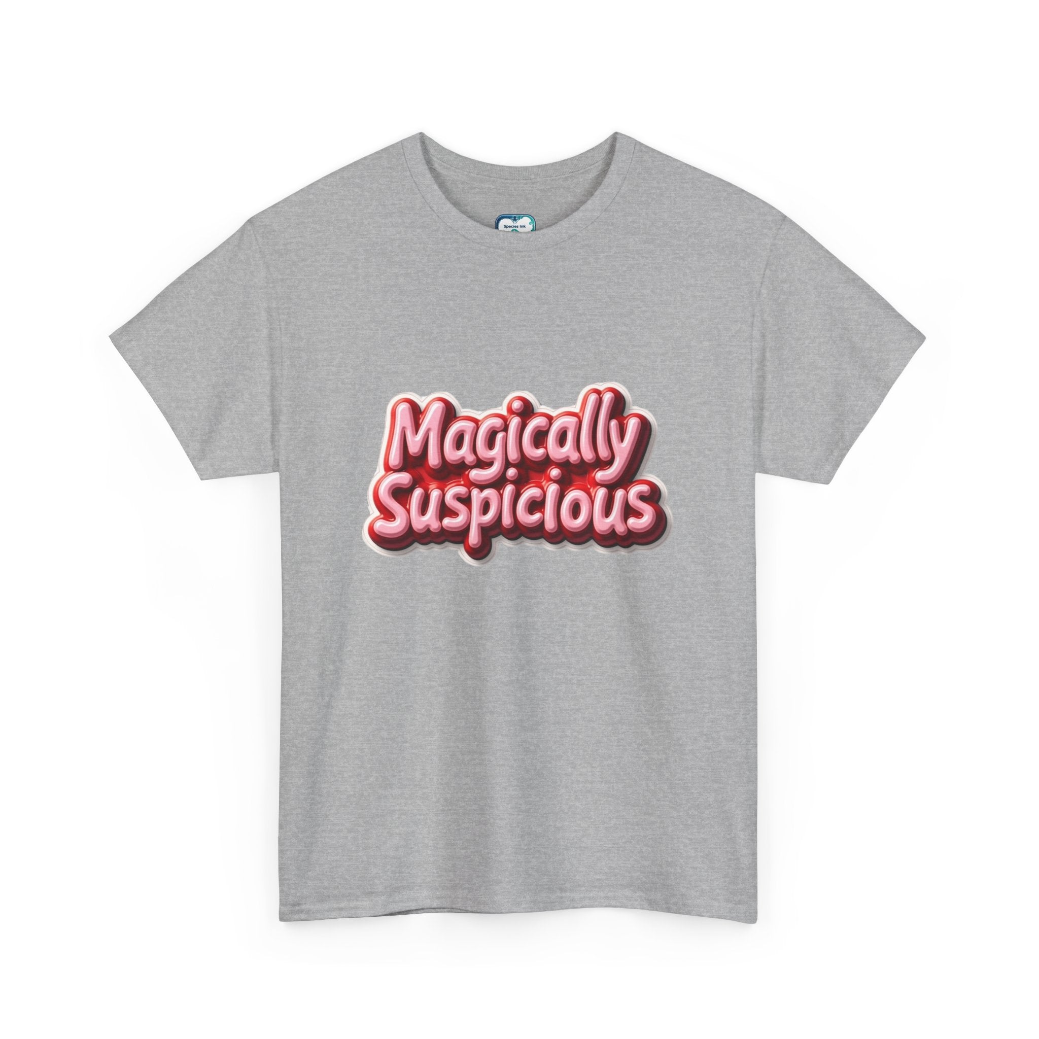 Magically Suspicious Tee — Cute Retro Graphic T‑Shirt (Witchy Humor)
