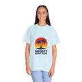 Night Dive Palm Beach T-Shirt — Retro Sunset Tropical Tee