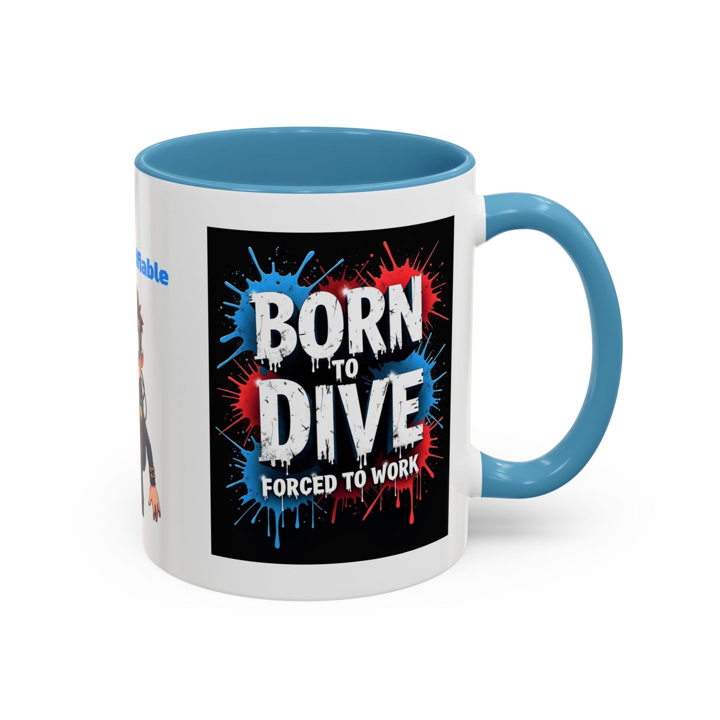 Born to Dive Coffee Mug - 'I'm Certifiable' Scuba Diver Accent Mug (11/15oz)