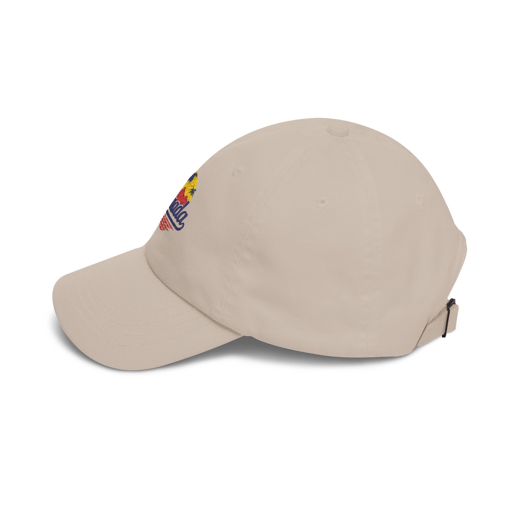 Canada Tropical Dad Cap — Vintage Palm Tree Sunset Embroidered Hat