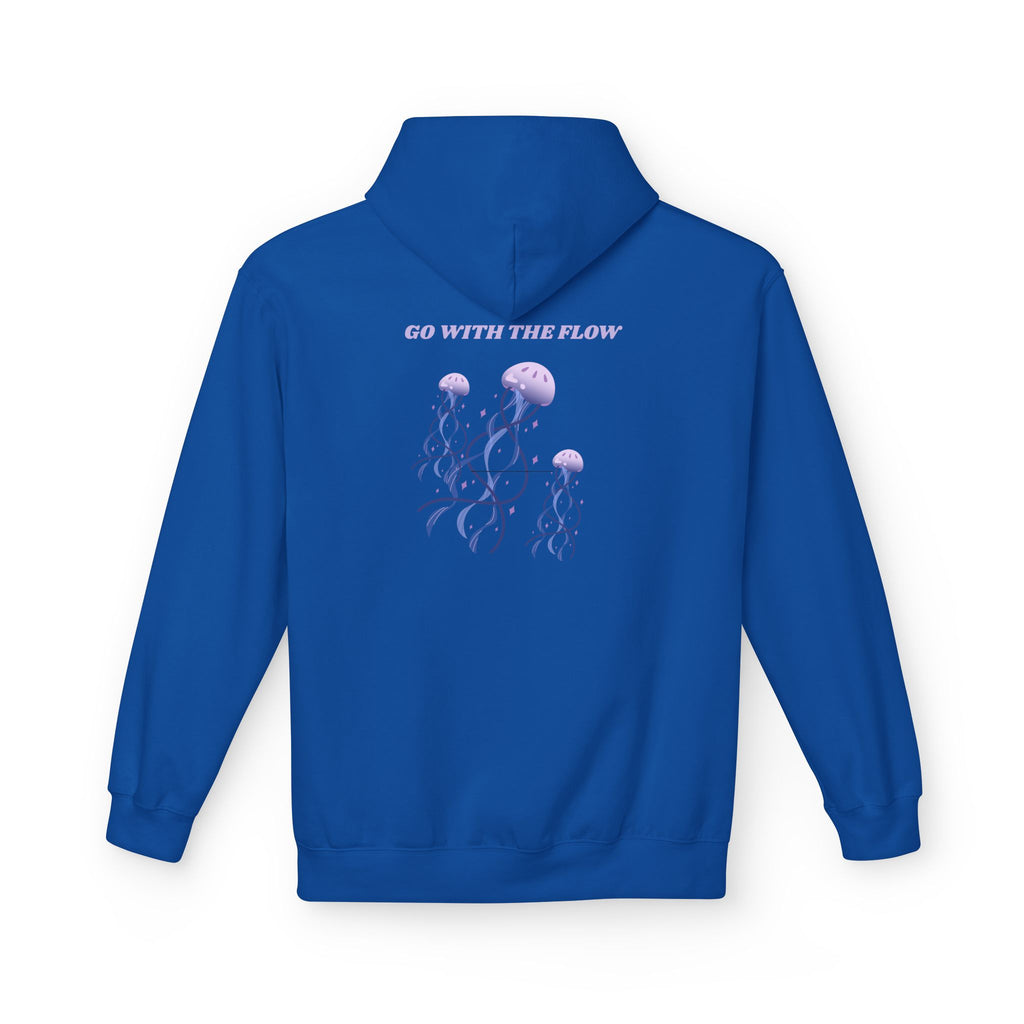 Jellyfish Flow Hoodie — "Go With The Flow" Floral Ocean Graphic