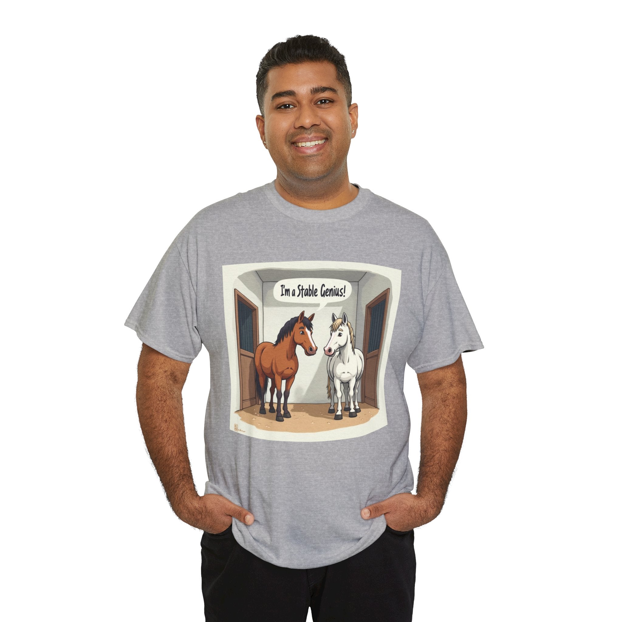 Horse Stable Tee — "I'm Stable Genius" Funny Equestrian T-Shirt