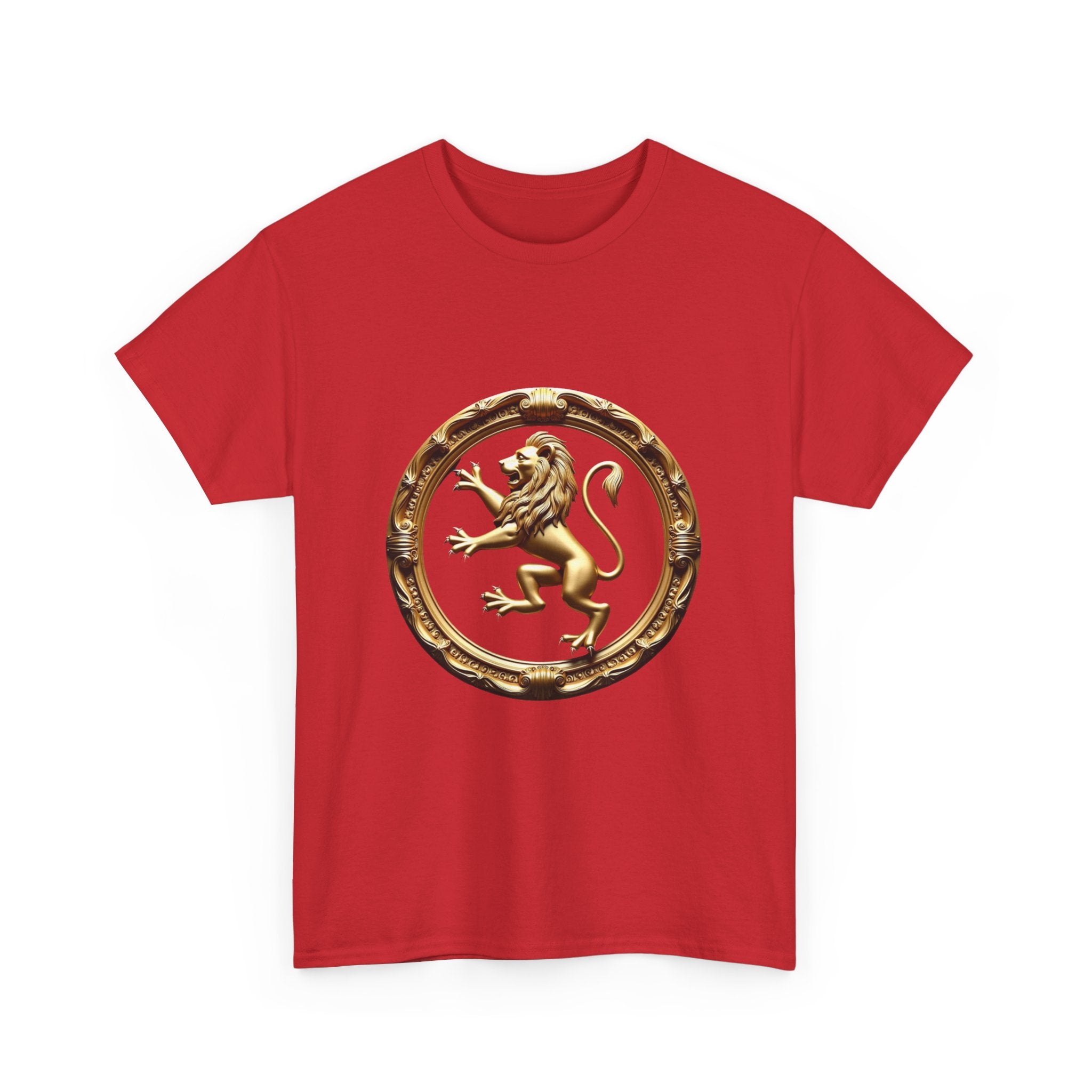 Lion Crest T‑Shirt — Gold Heraldic Emblem Tee