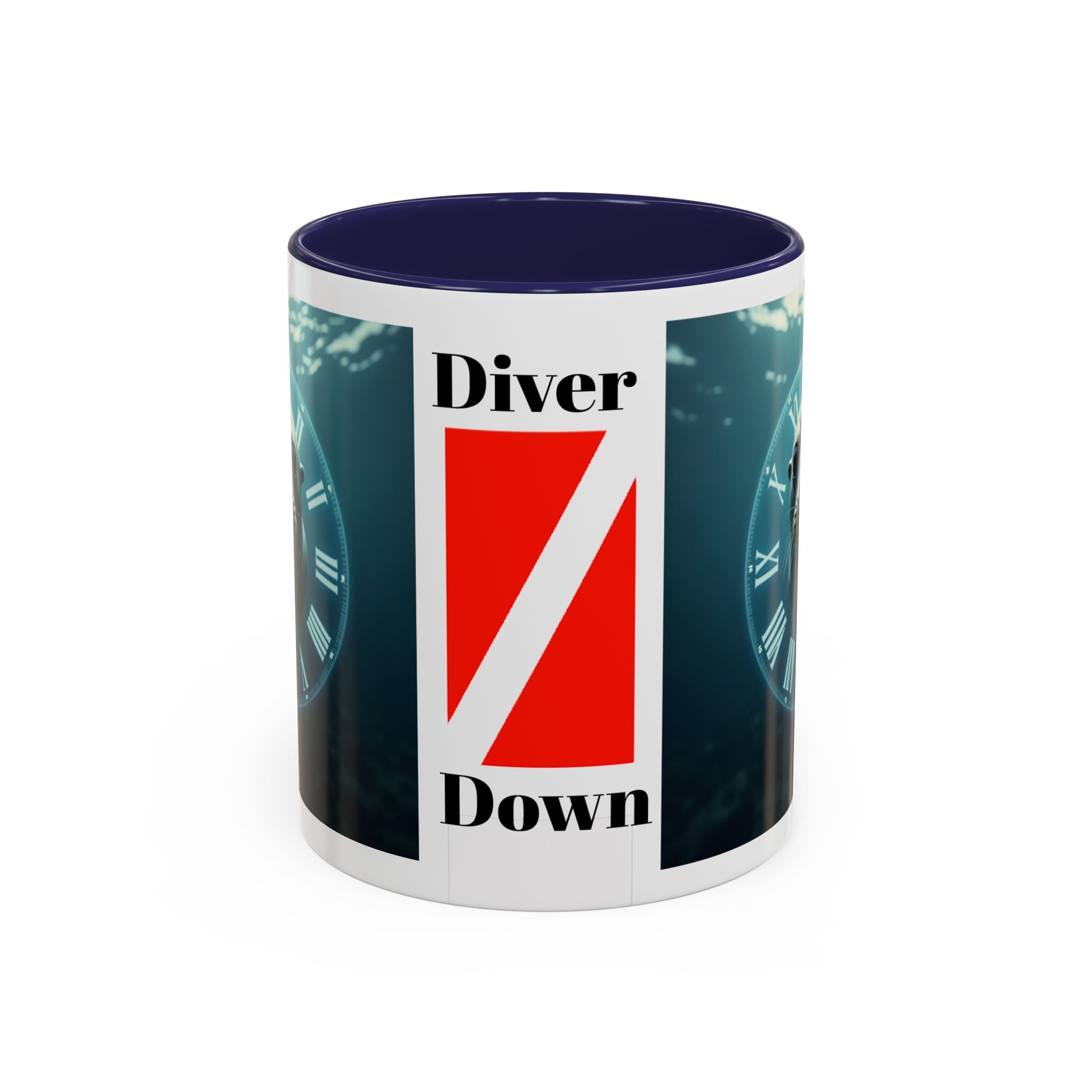 Seal Clock Accent Coffee Mug — Nautical Ocean Animal Coffee Cup (11/15 oz)