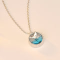 S925 Silver Mermaid Tears Ocean Crystal Necklace – Whale Drop Pendant